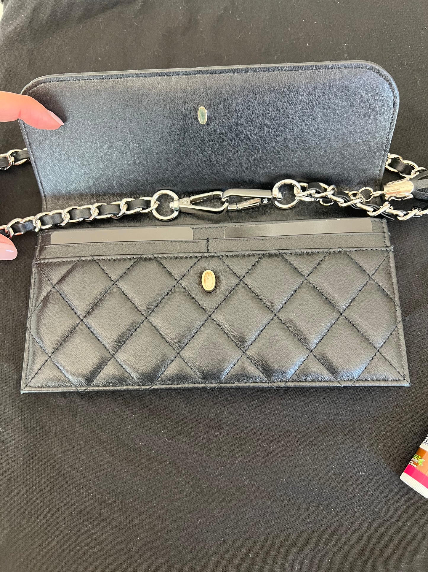 Chanel matelasse quilted clutch