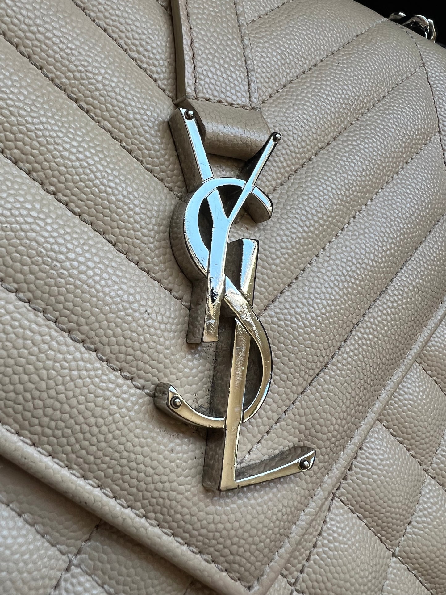 YSL medium envelope flap mixed matelasse bag