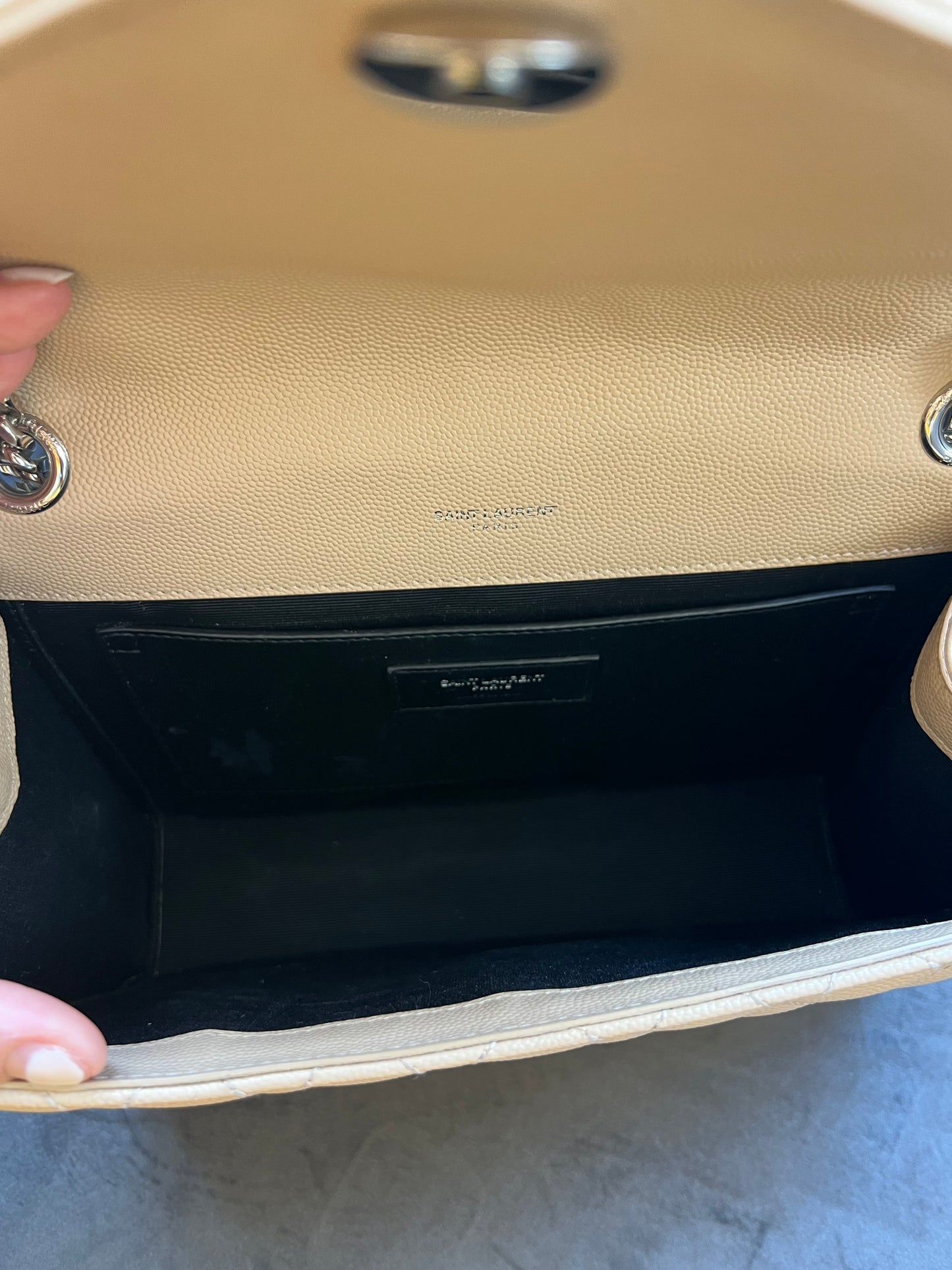 YSL medium envelope flap mixed matelasse bag