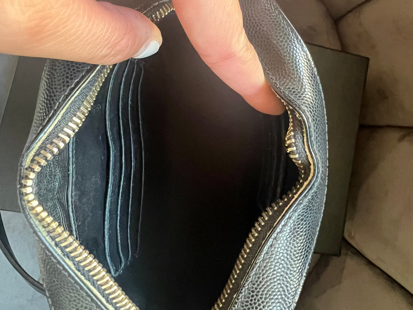 Yves Saint Laurent camera Lou monogram bag pebbled