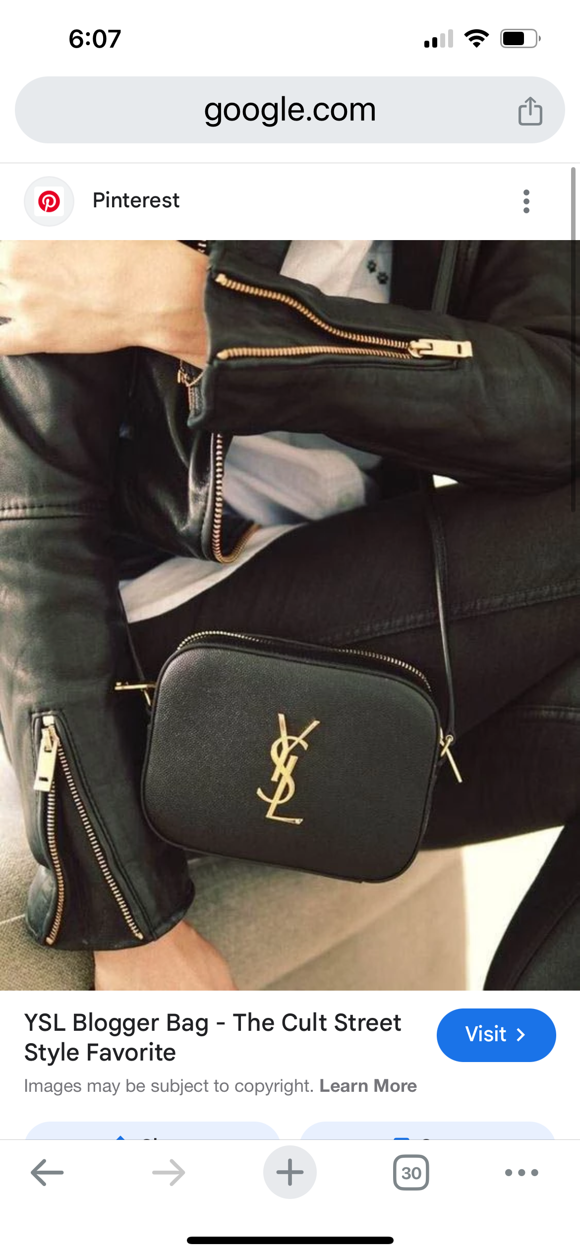 Yves Saint Laurent camera Lou monogram bag pebbled