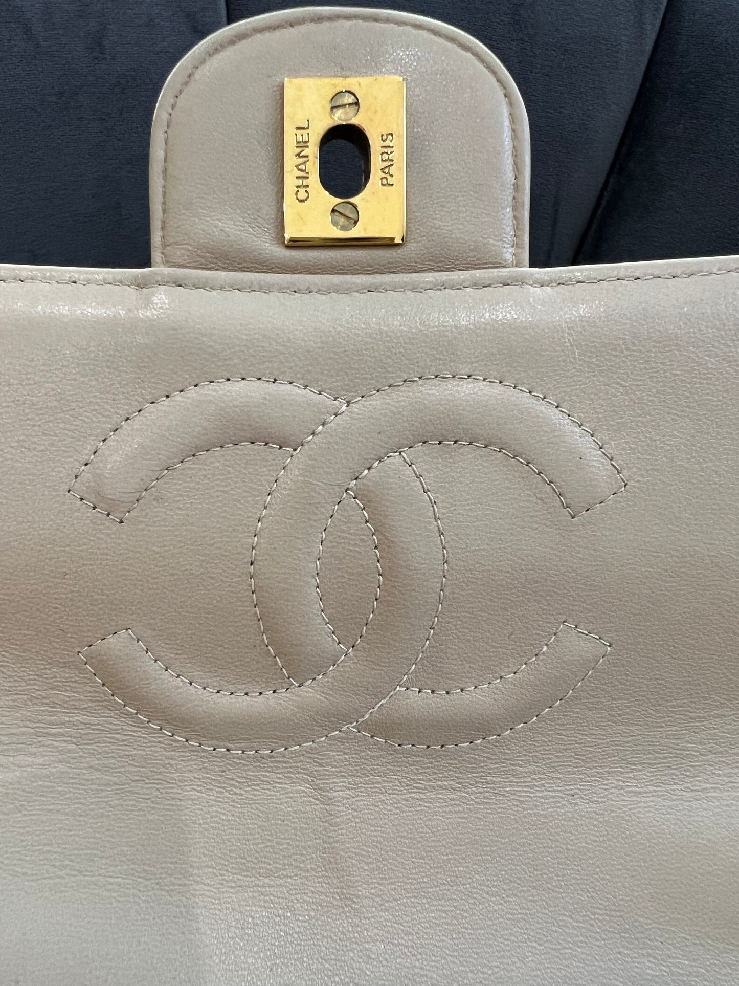 Rare Vintage Chanel Kelly top handle bag 24k Gold Hardware