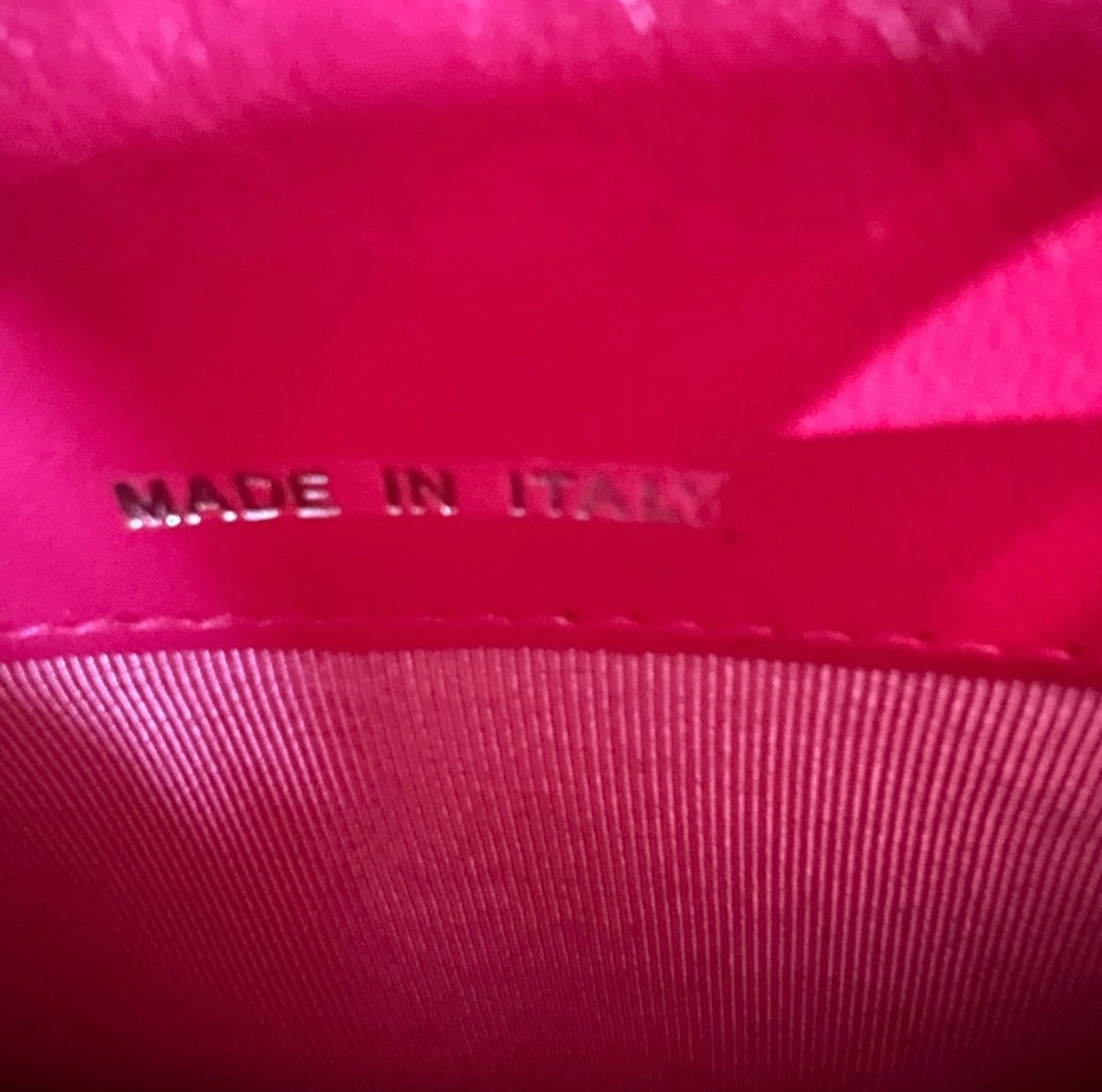 Chanel matelasse pink wallet on chain