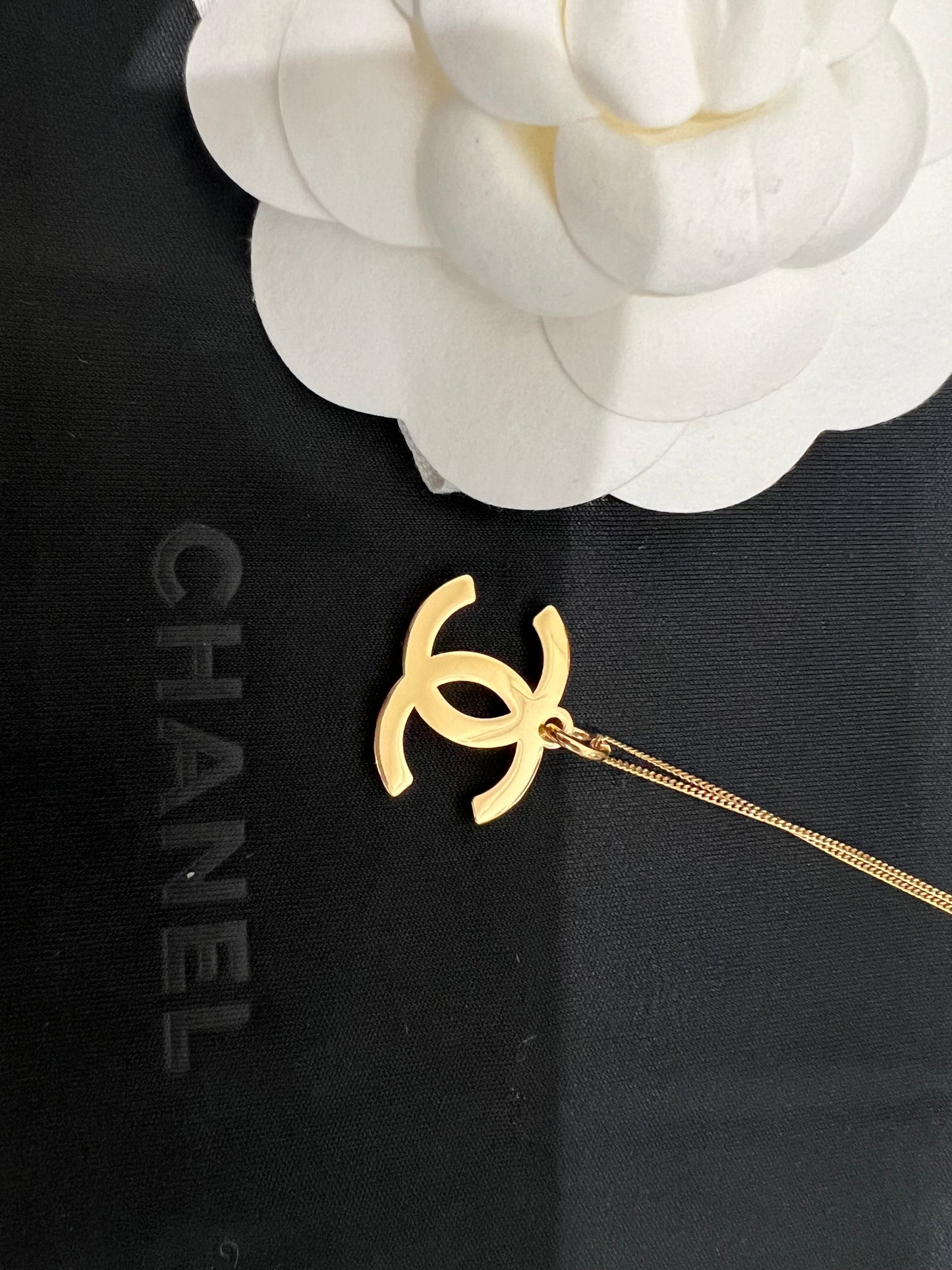 Upcycled Chanel CC charm necklace