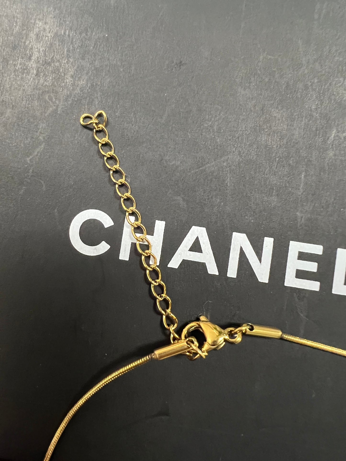 Upcycled Chanel CC charm necklace