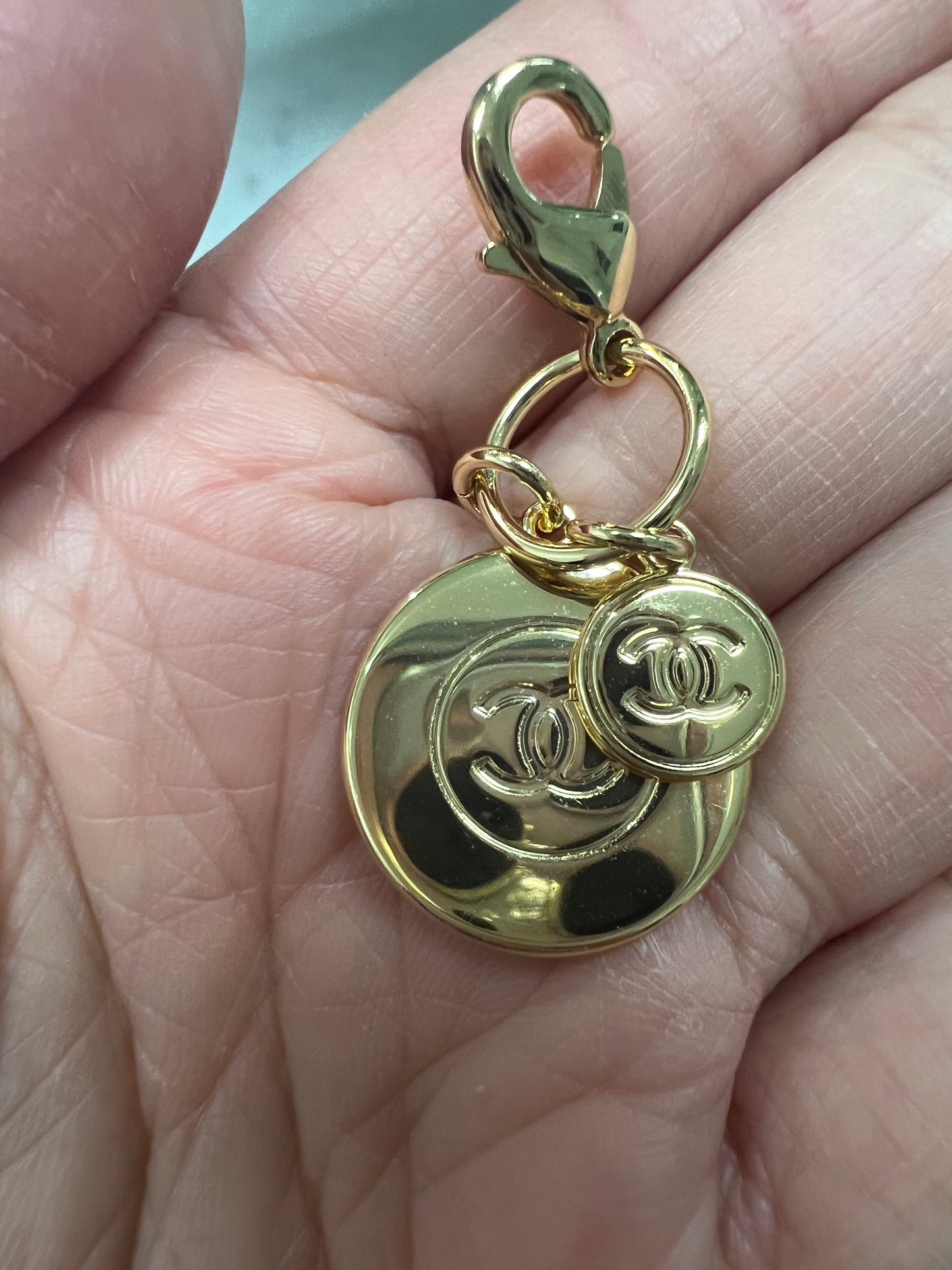 Chanel CC charm earrings