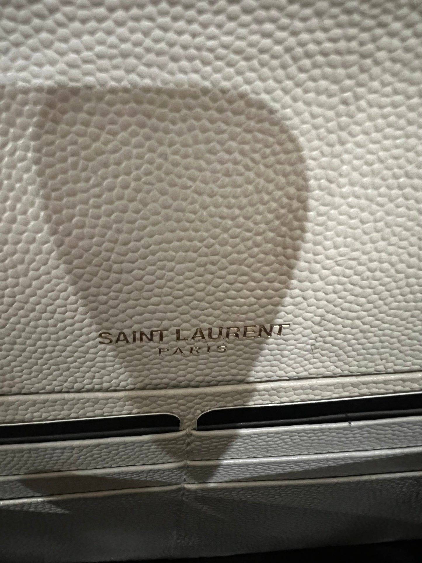 Yves Saint Laurent Cassandre Matelasse Envelope Chain Wallet