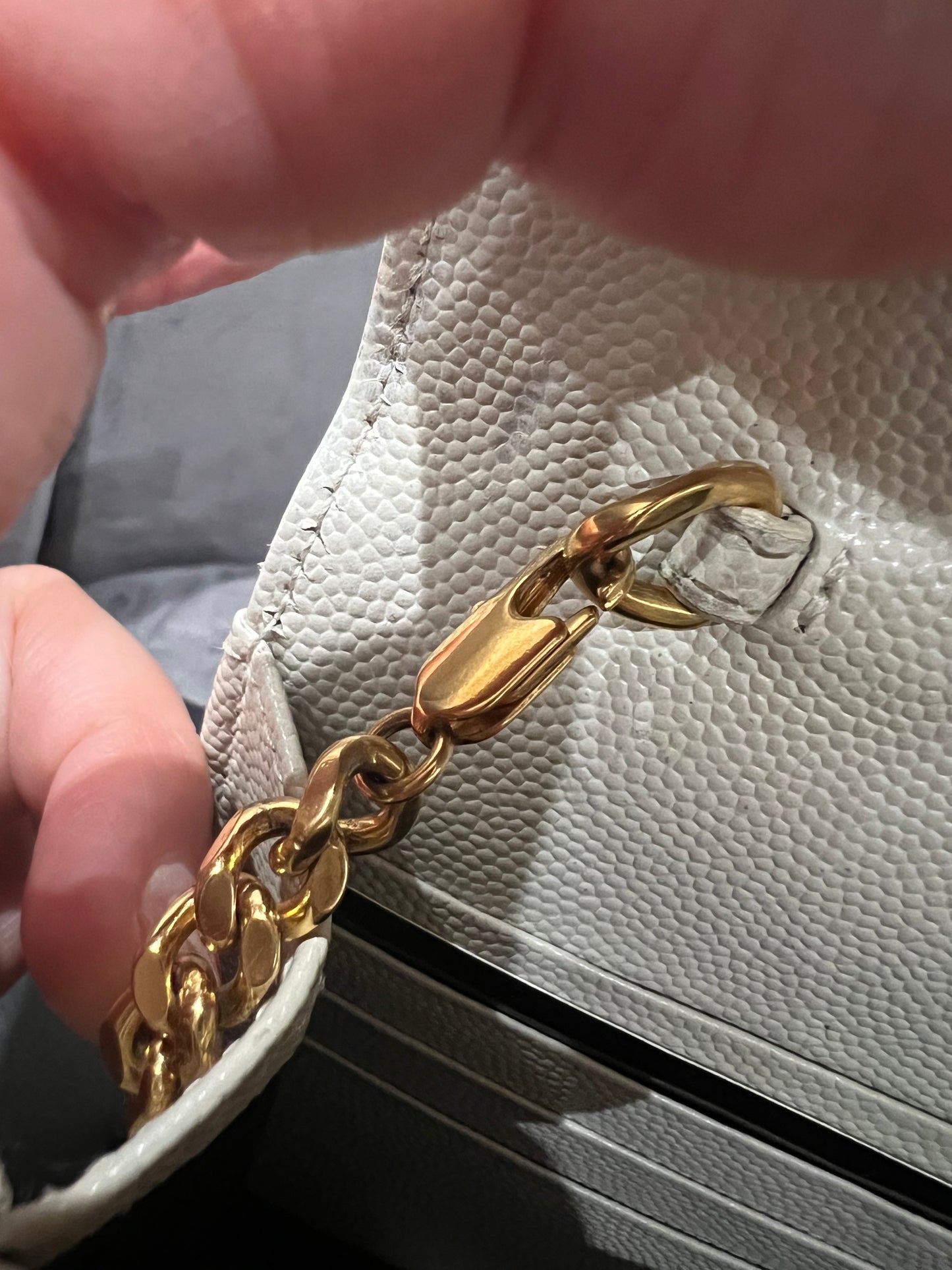 Yves Saint Laurent Cassandre Matelasse Envelope Chain Wallet