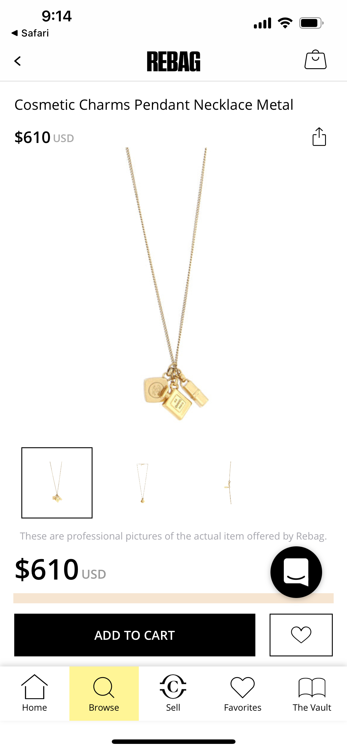 Upcycled Chanel perfume charm lariat necklace