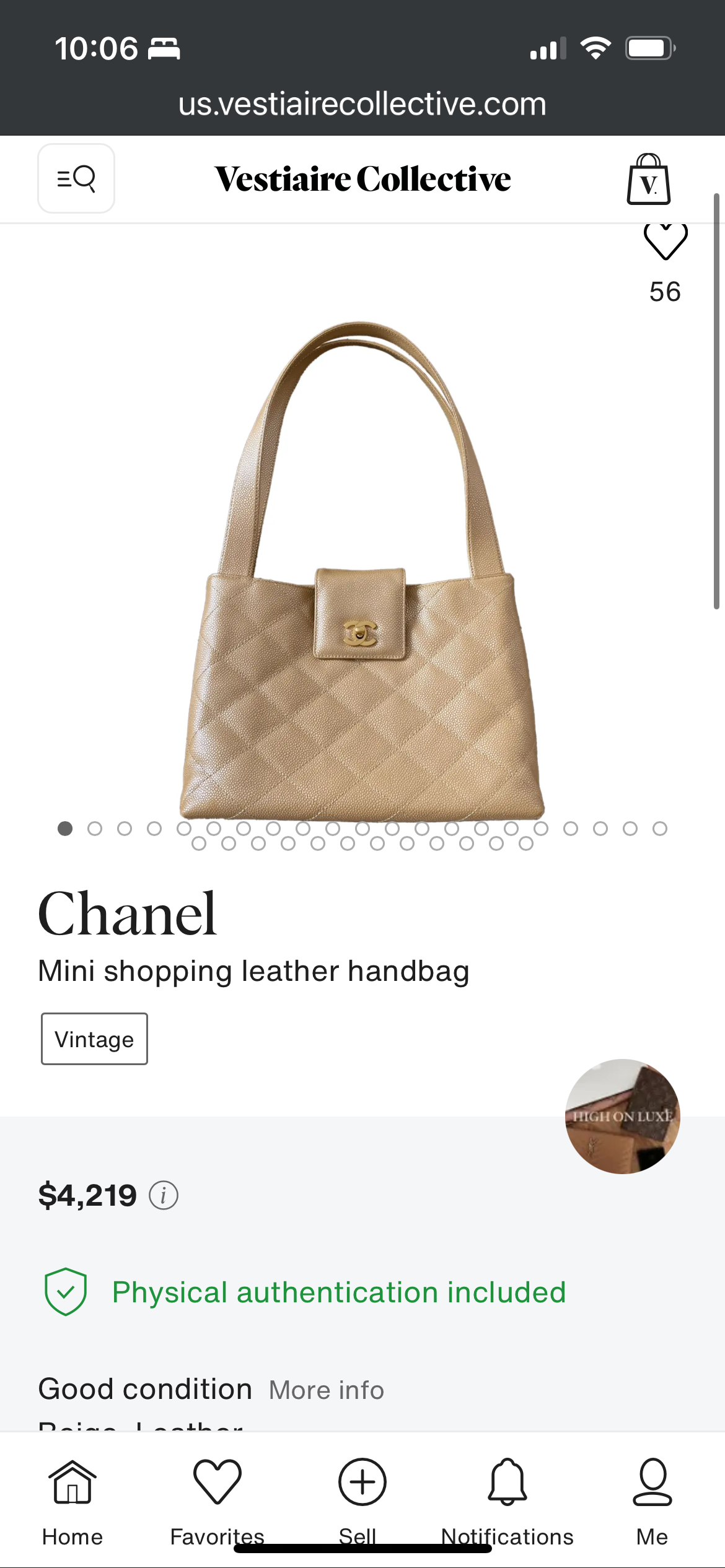 Rare Iridescent CHANEL Kelly Shopper Bag