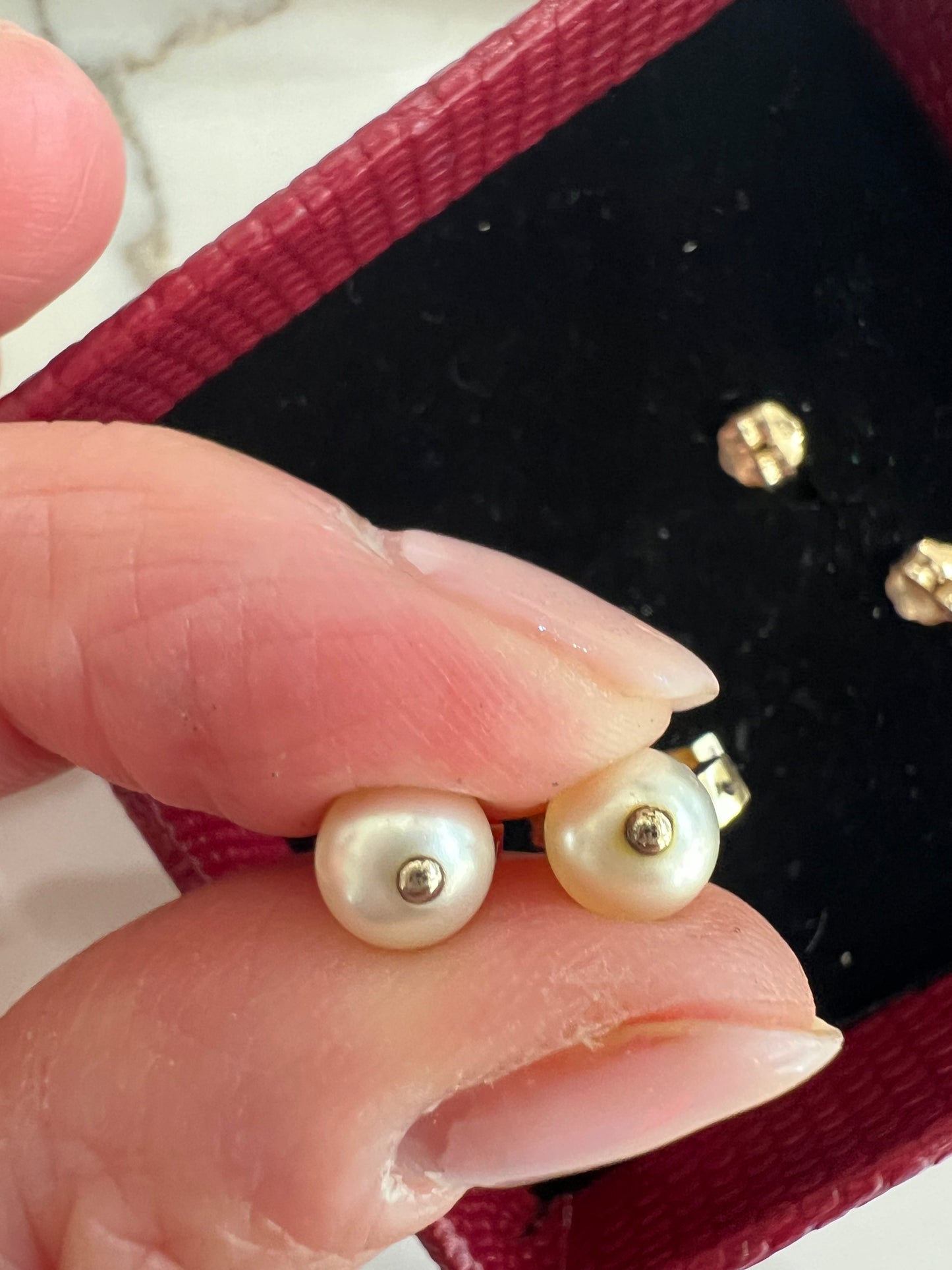 Vintage Chanel CC pearl drop earrings