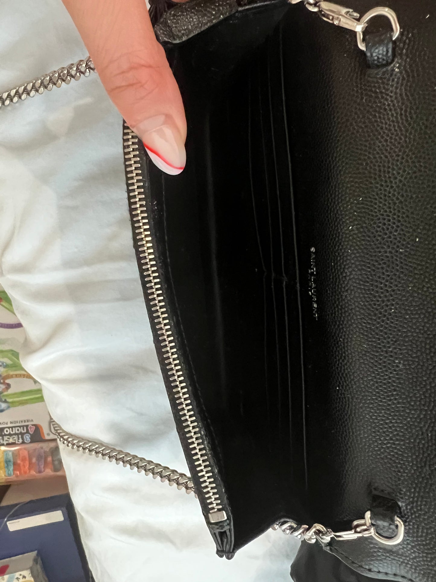YSL cassandre envelope flap wallet on chain