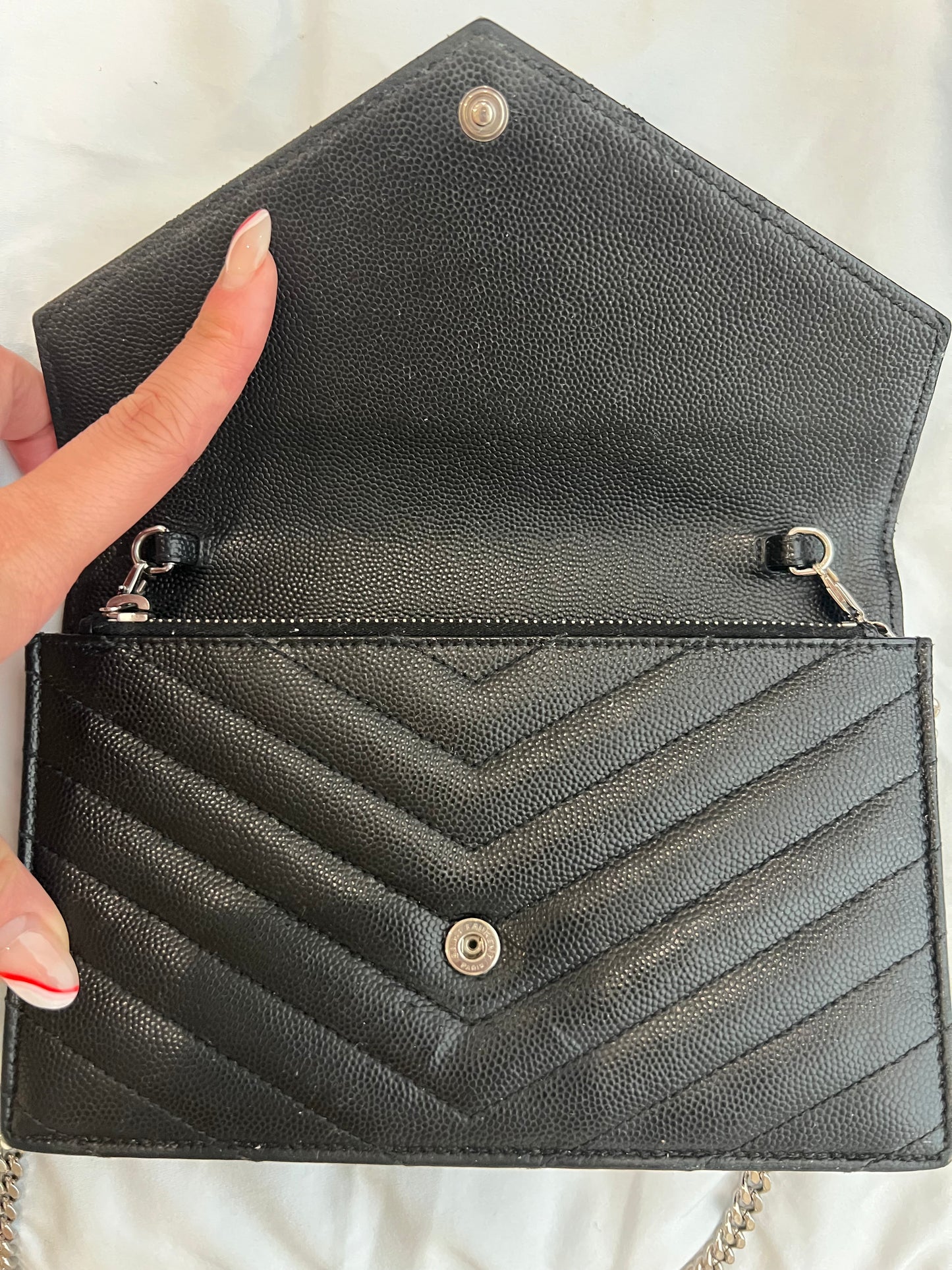 YSL cassandre envelope flap wallet on chain