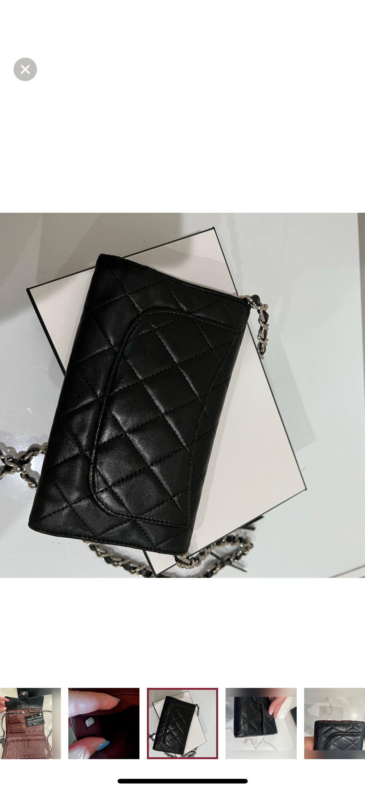 Chanel timeless flap wallet on chain