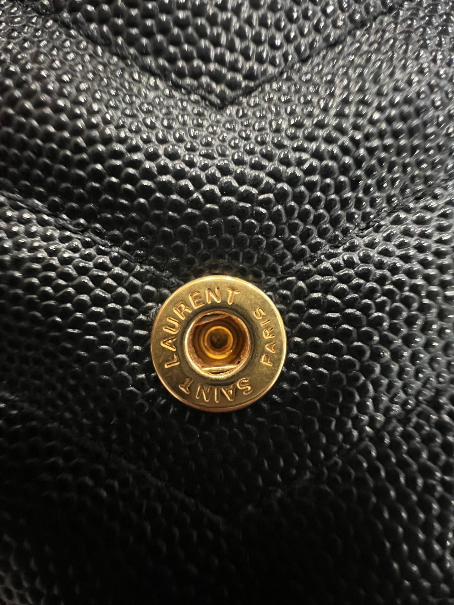 New Black YSL cassandre wallet on chain