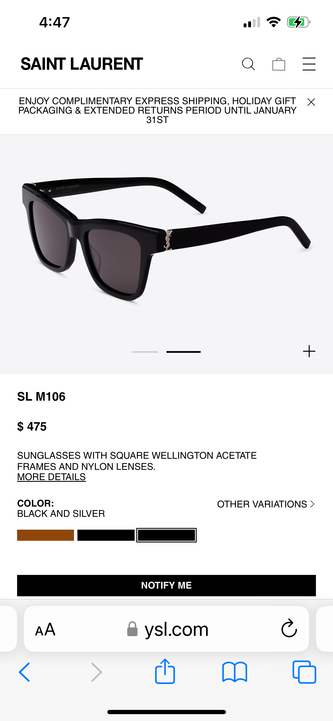 YSL monogram sunglasses