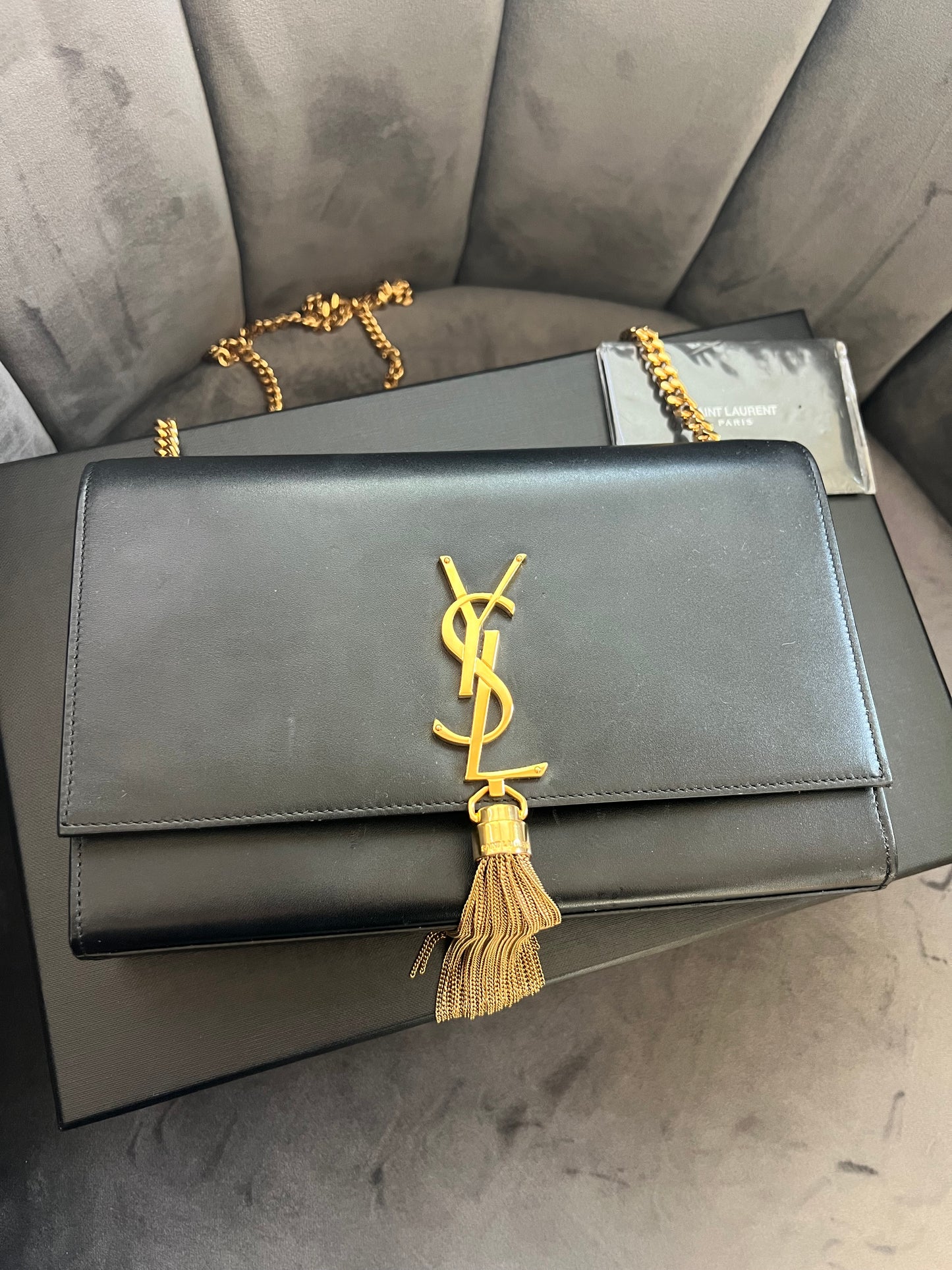 Yves Saint Laurent Medium Classic Monogram Kate Tassel Bag