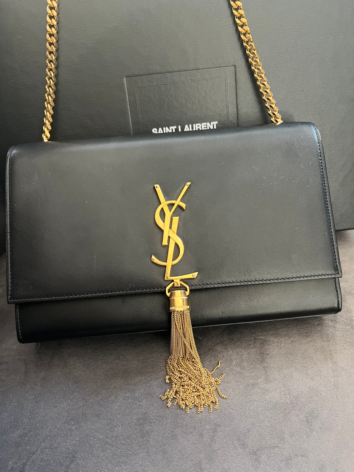 Yves Saint Laurent Medium Classic Monogram Kate Tassel Bag