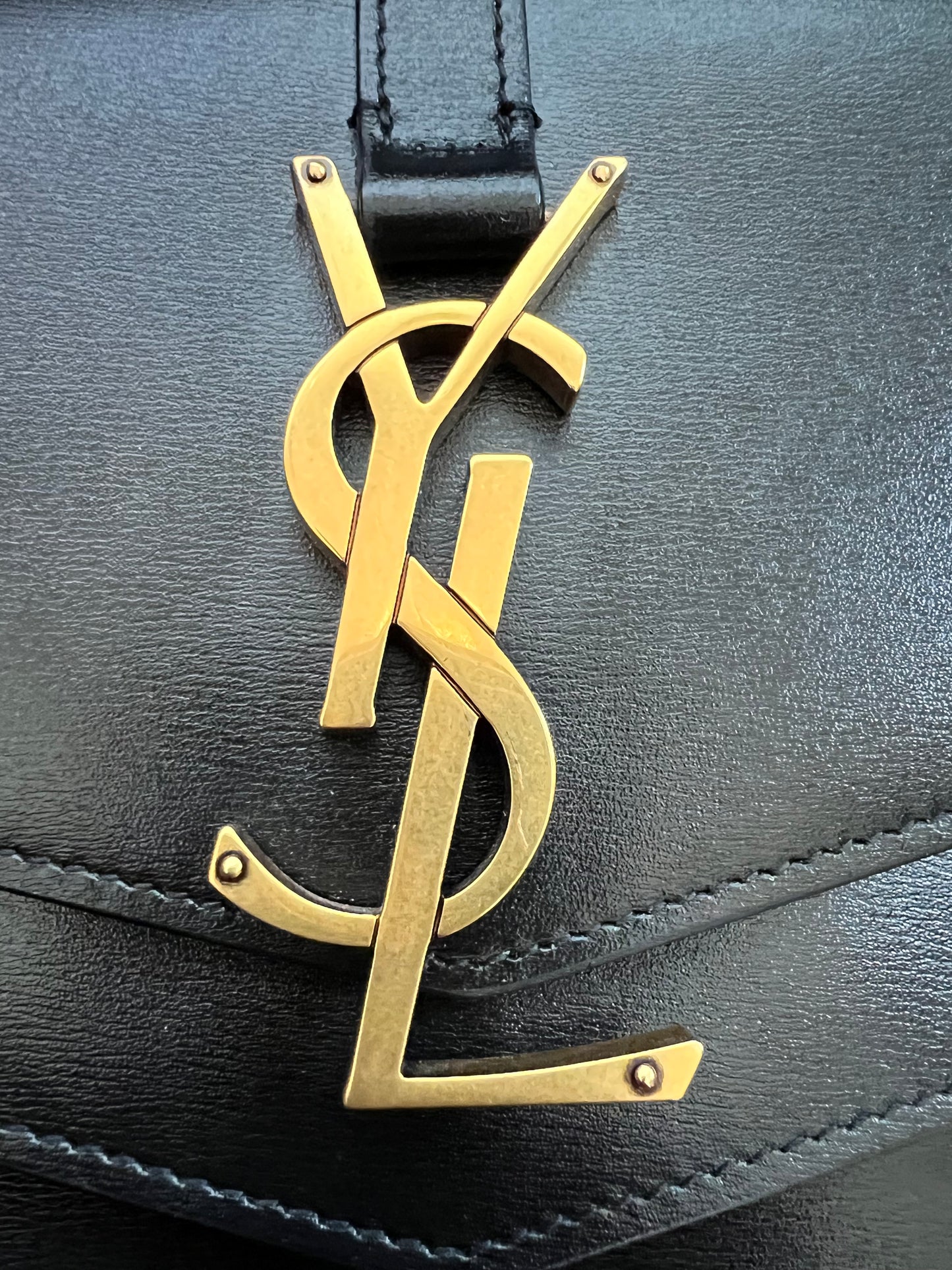 SAINT LAURENT Monogram Sulpice Double Flap clutch on chain