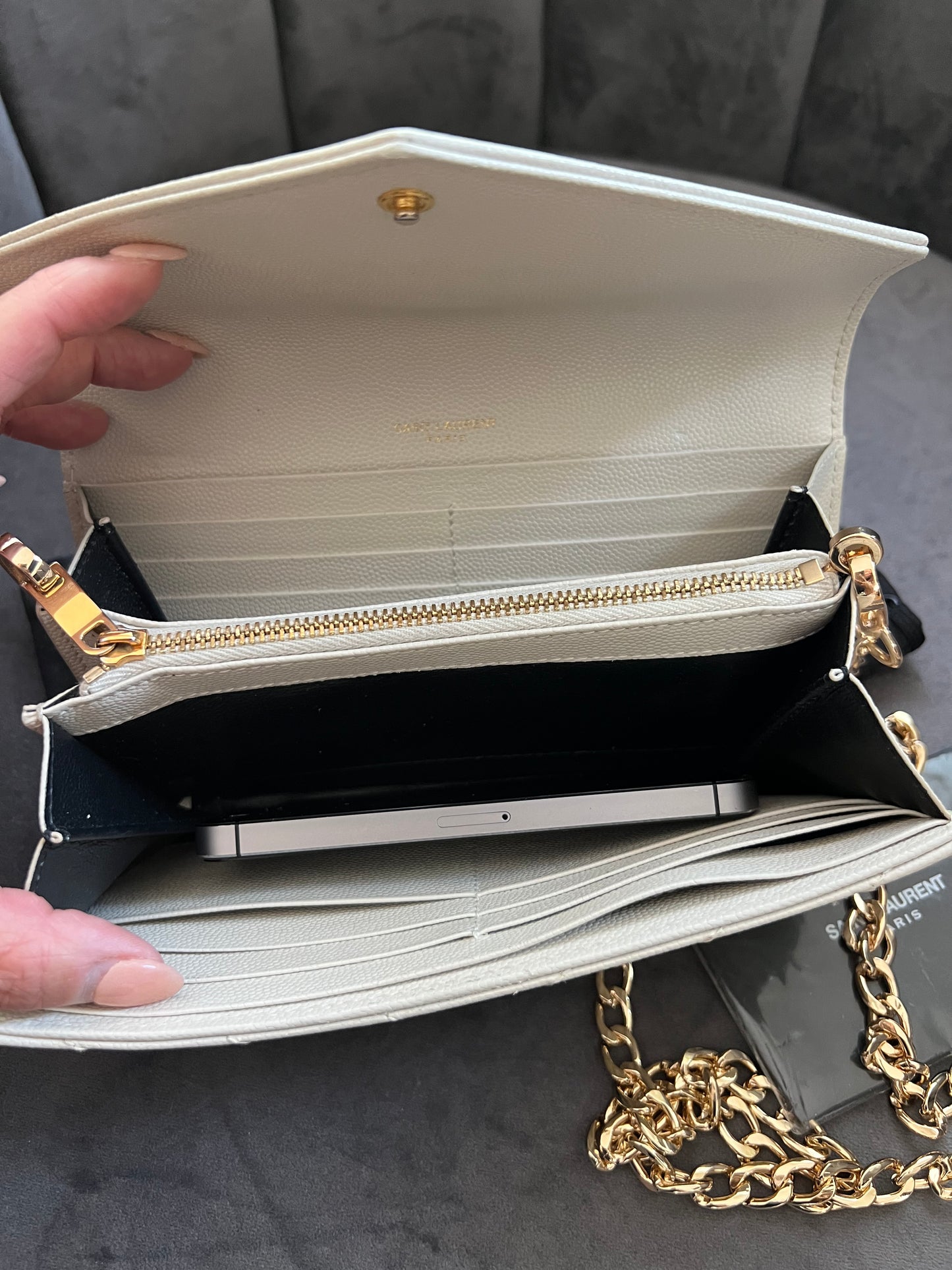 Crema YSL cassandre flap wallet on chain