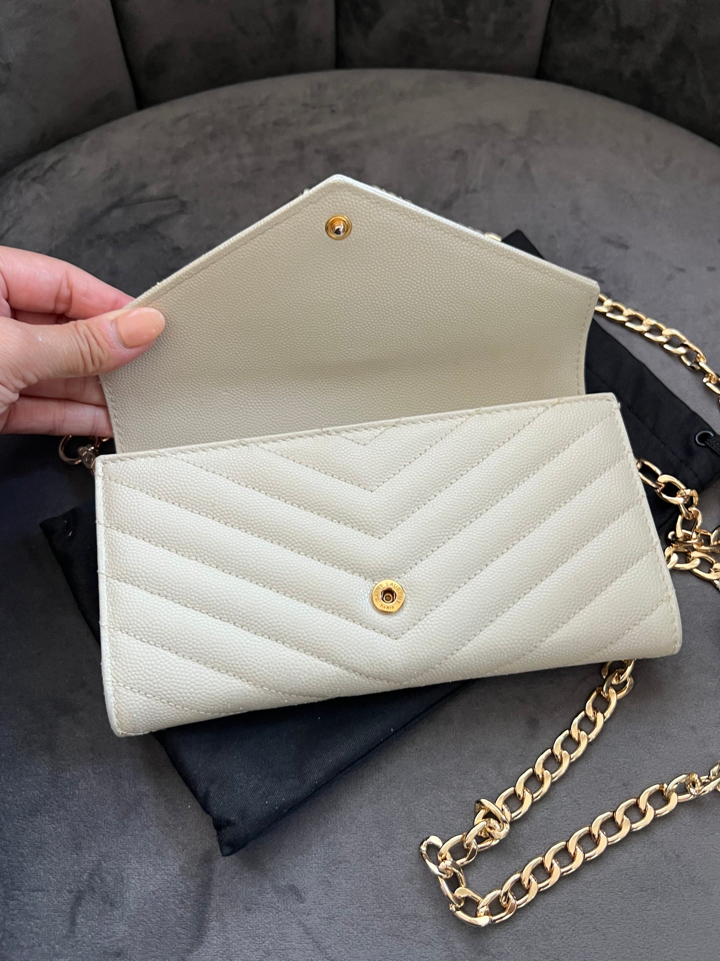 Crema YSL cassandre flap wallet on chain