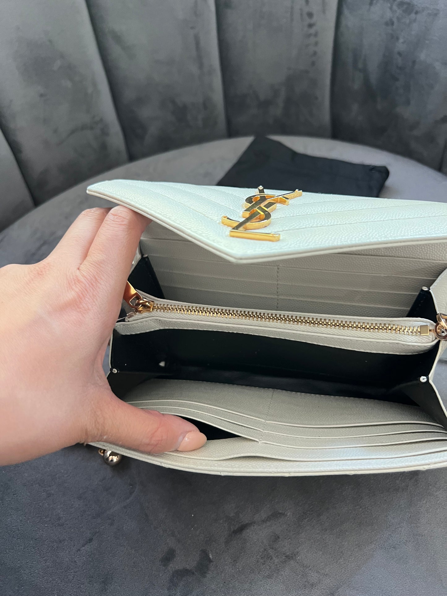 Crema YSL cassandre flap wallet on chain