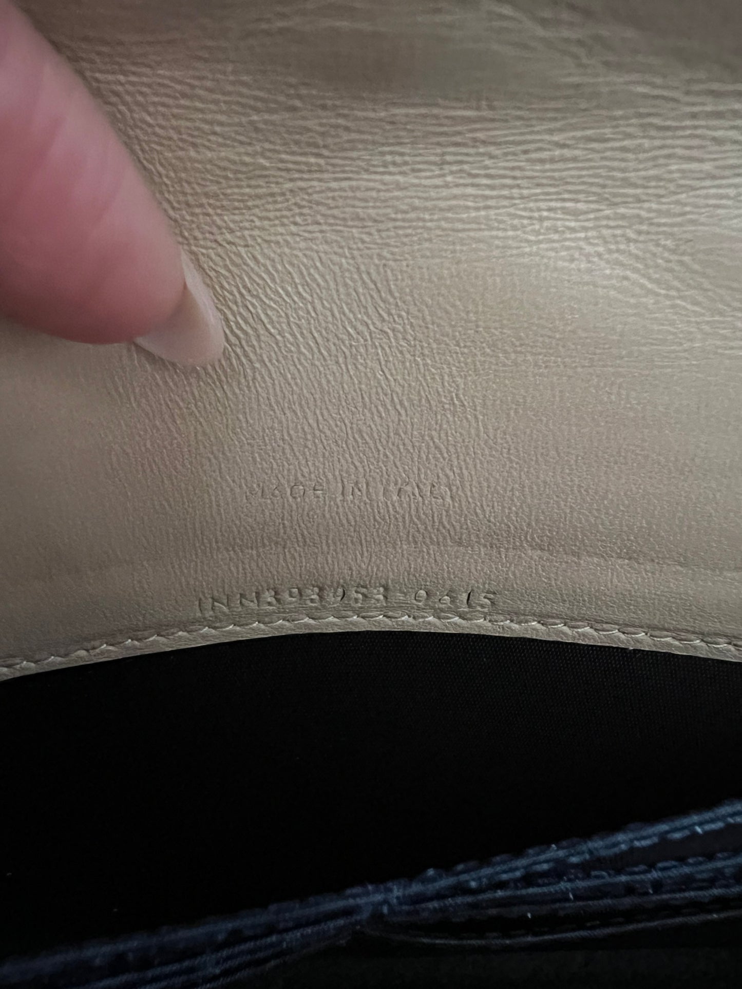 Yves Saint Laurent Cassandre beige envelope flap crossbody bag