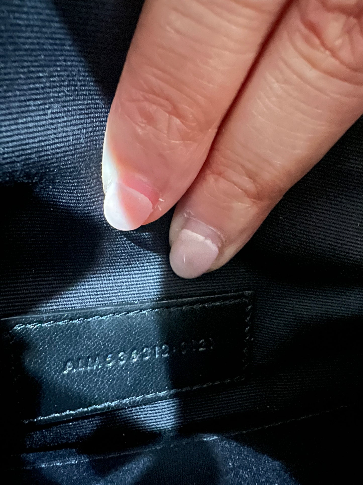 Black YSL monogram clutch wallet on chain