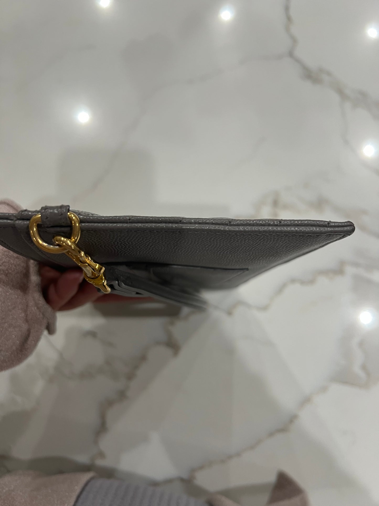 Yves Saint Laurent monogram matelasse wristlet