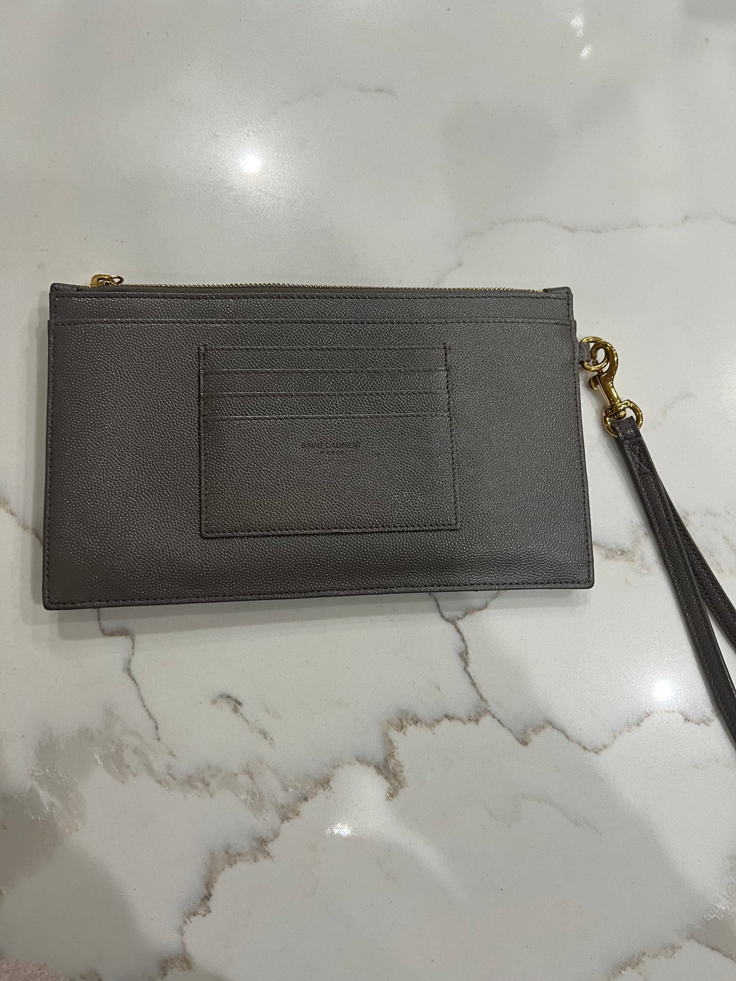 Yves Saint Laurent monogram matelasse wristlet