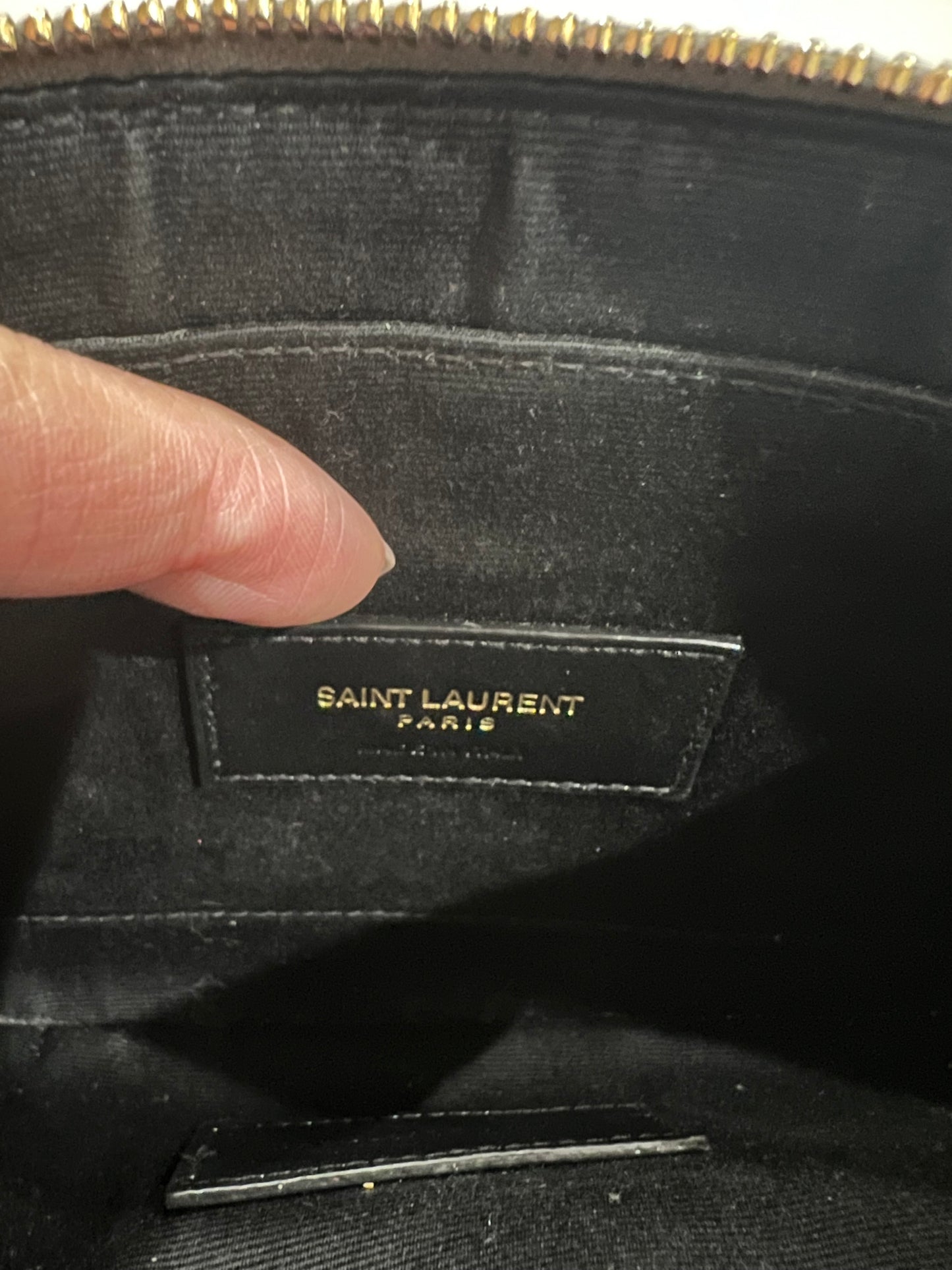 Yves Saint Laurent monogram matelasse wristlet