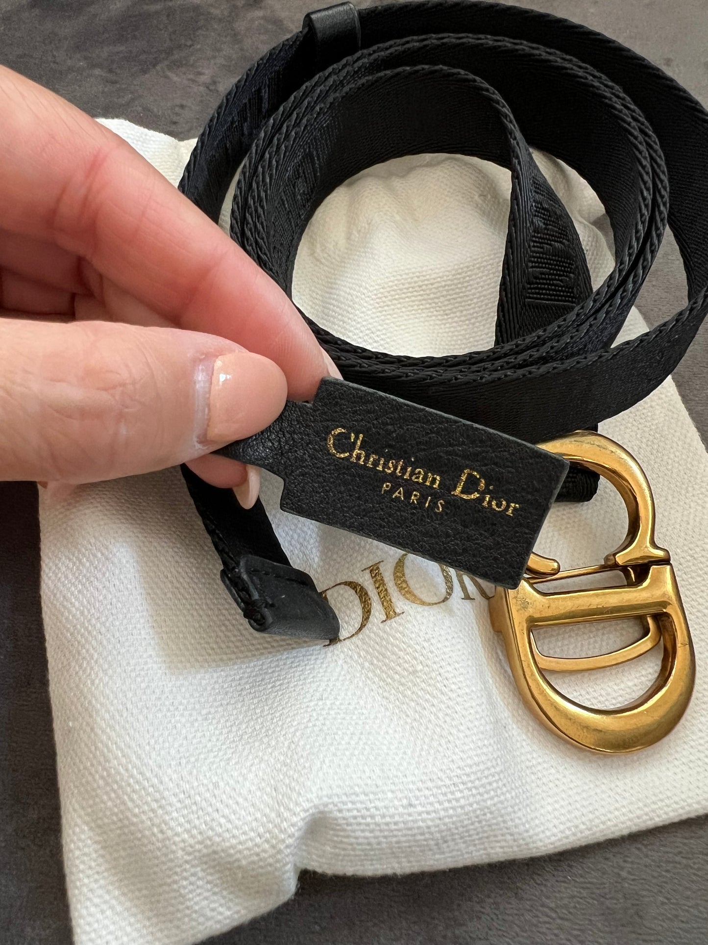 Christian Dior saddle belt