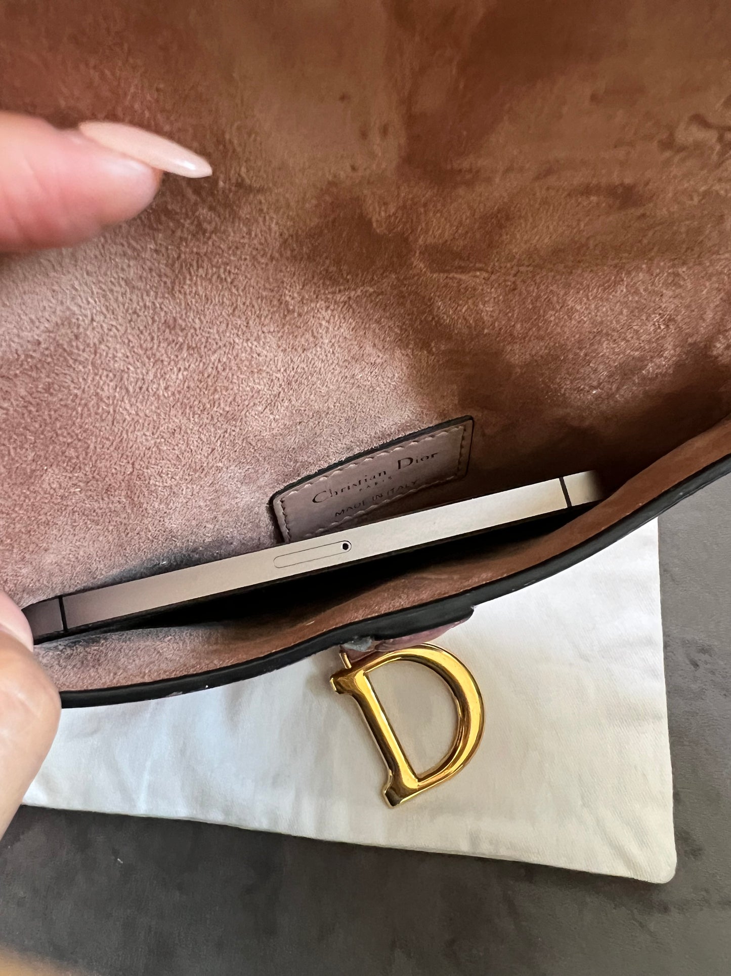 Dior saddle belt & shoulder bag