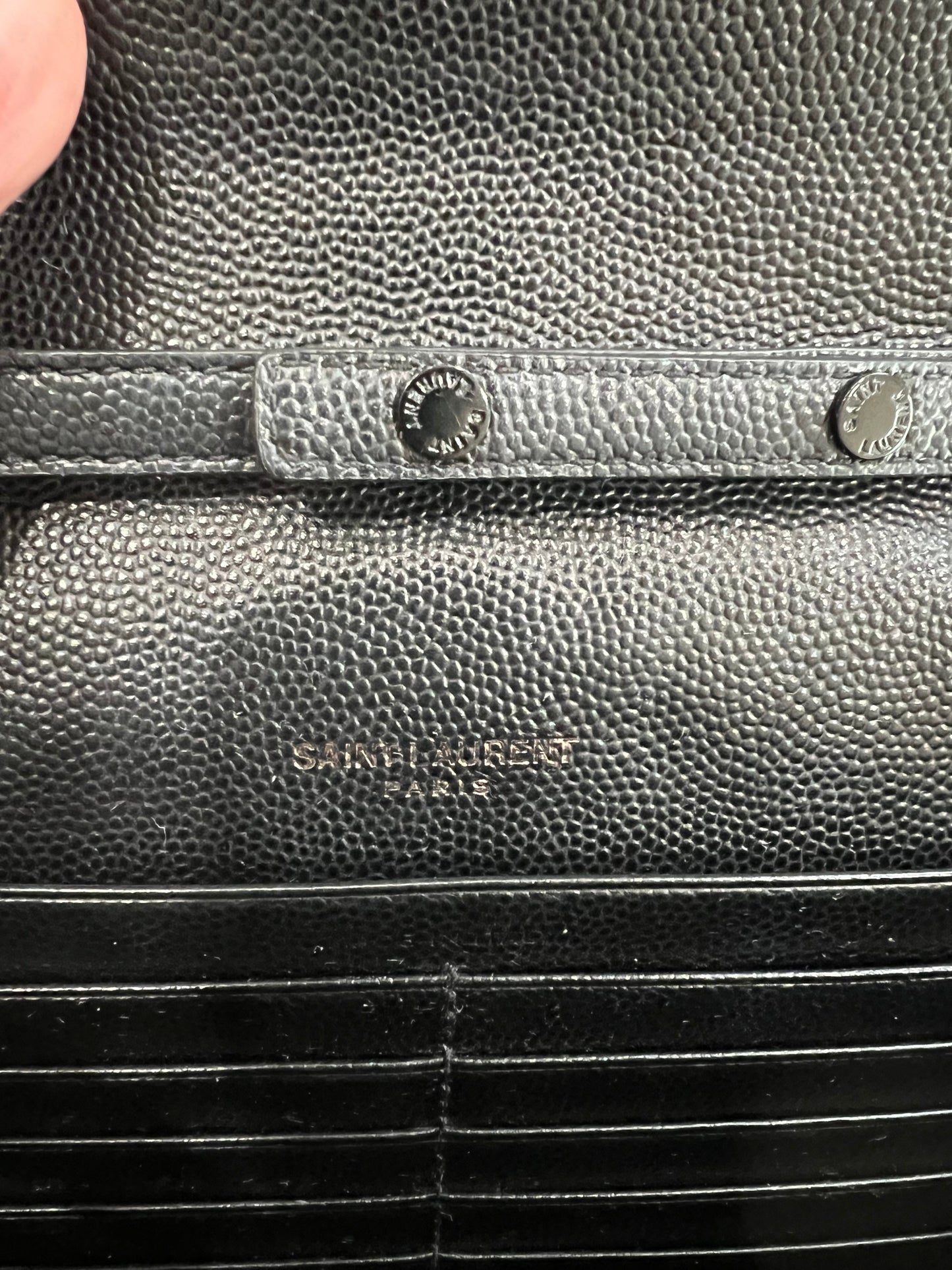 Monogramme Large YSL Grain de Poudre Wallet on Chain