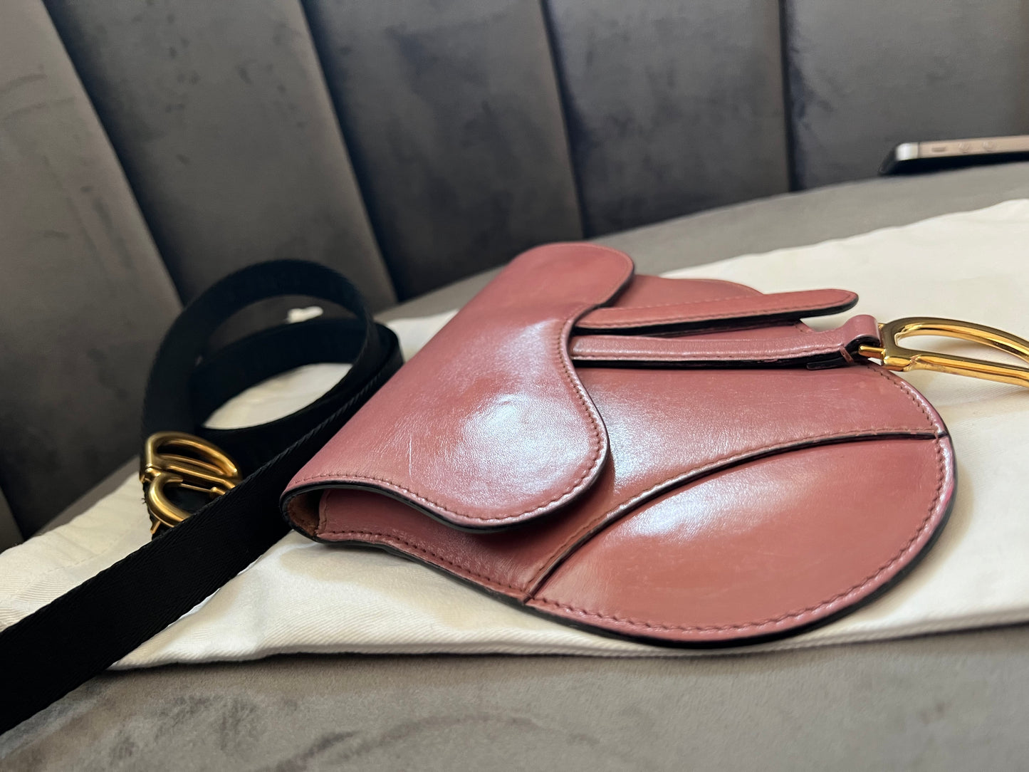 Dior saddle belt & shoulder bag