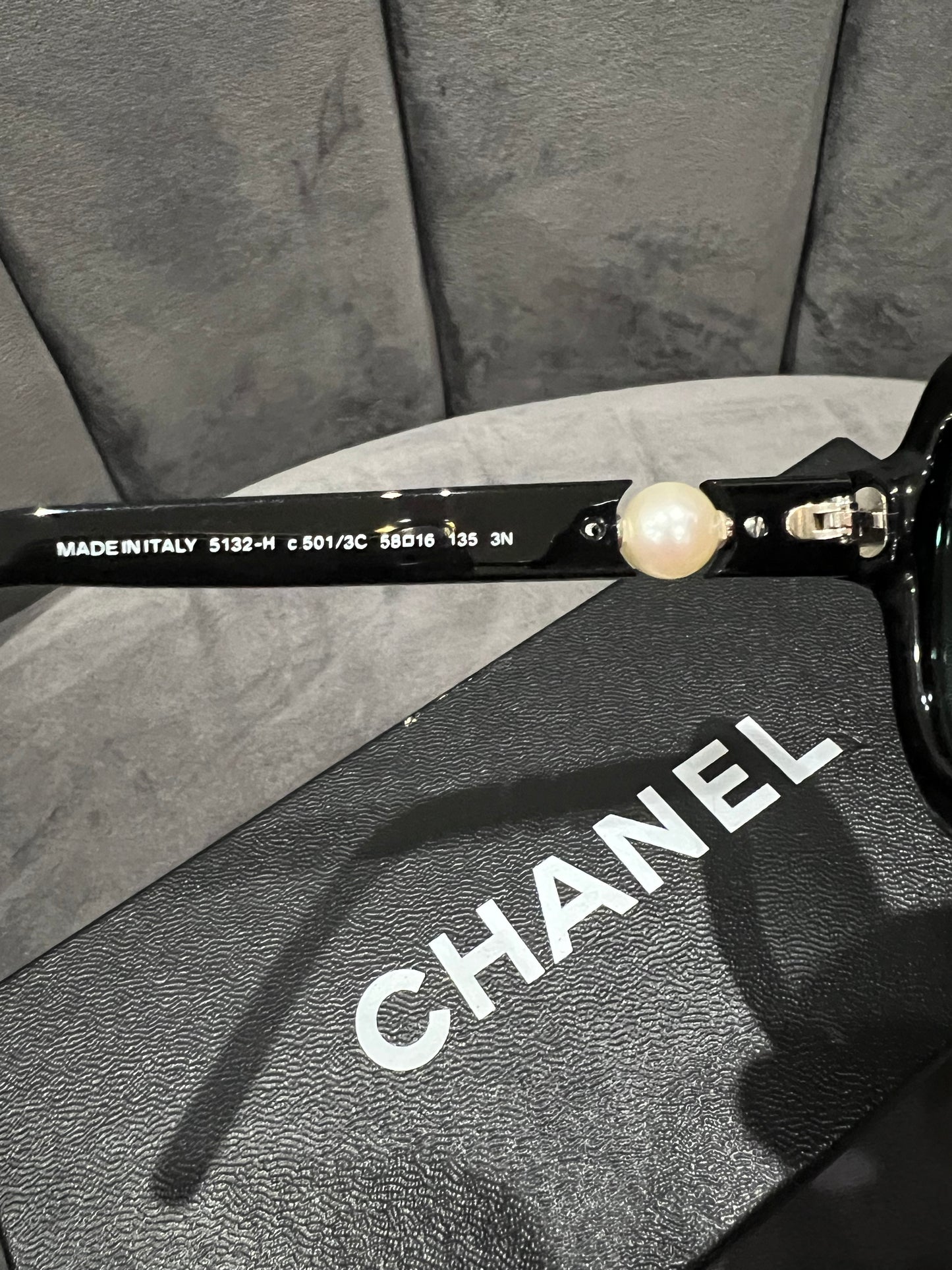 Chanel Pearl Sunglasses 5132-H Black