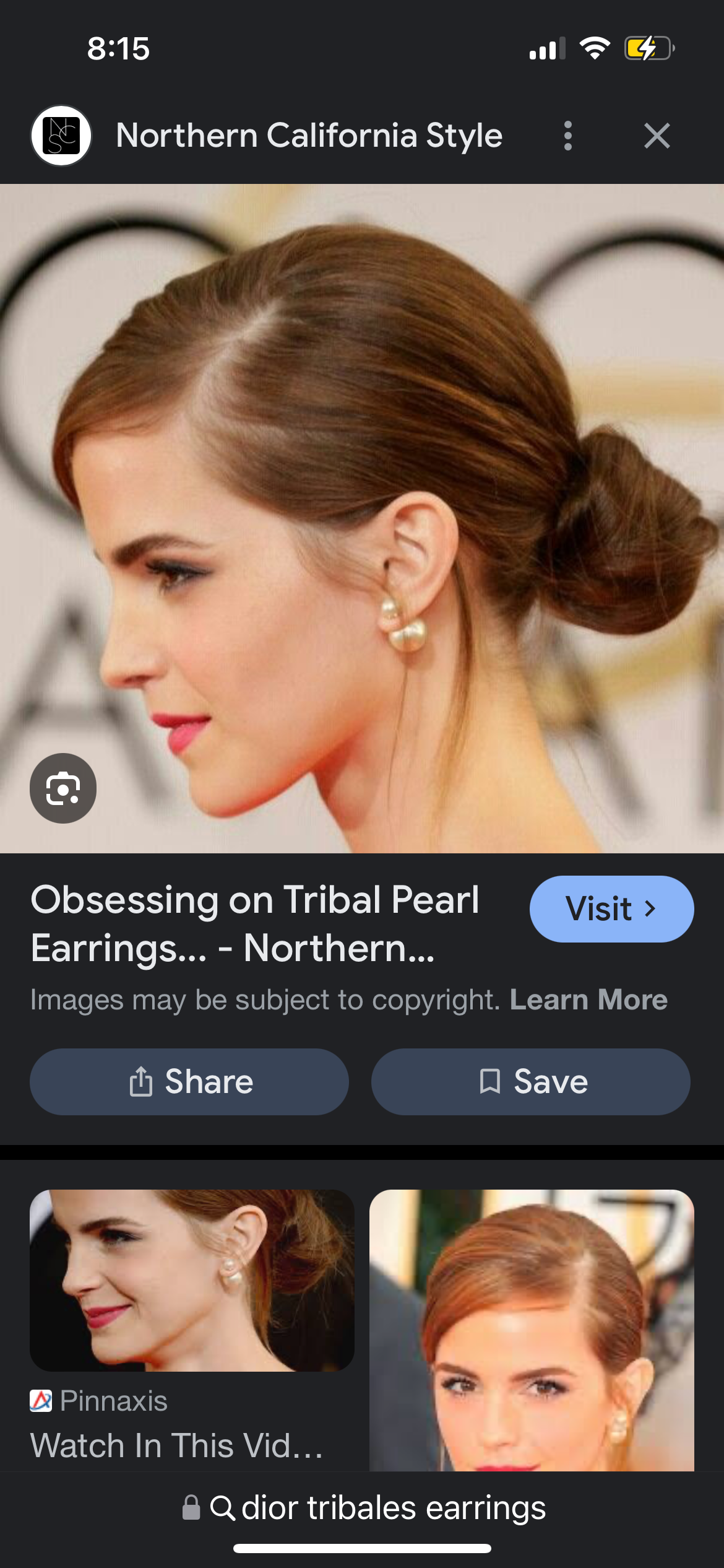 Dior Tribales earrings pearl