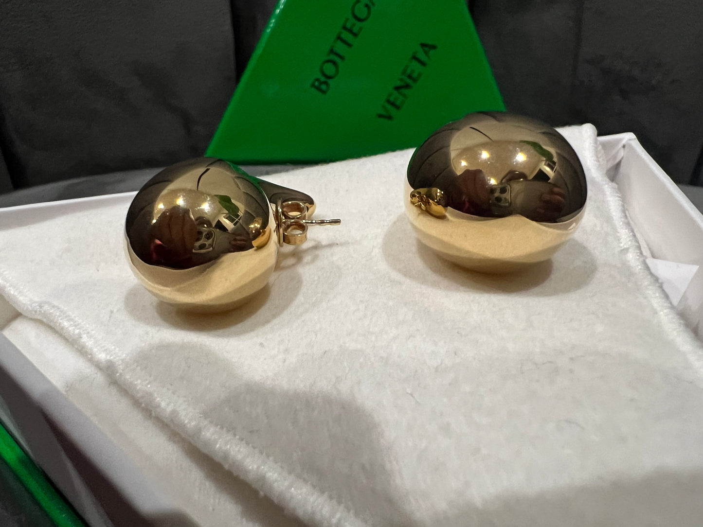 Bottega Veneta Drop Earrings in gold