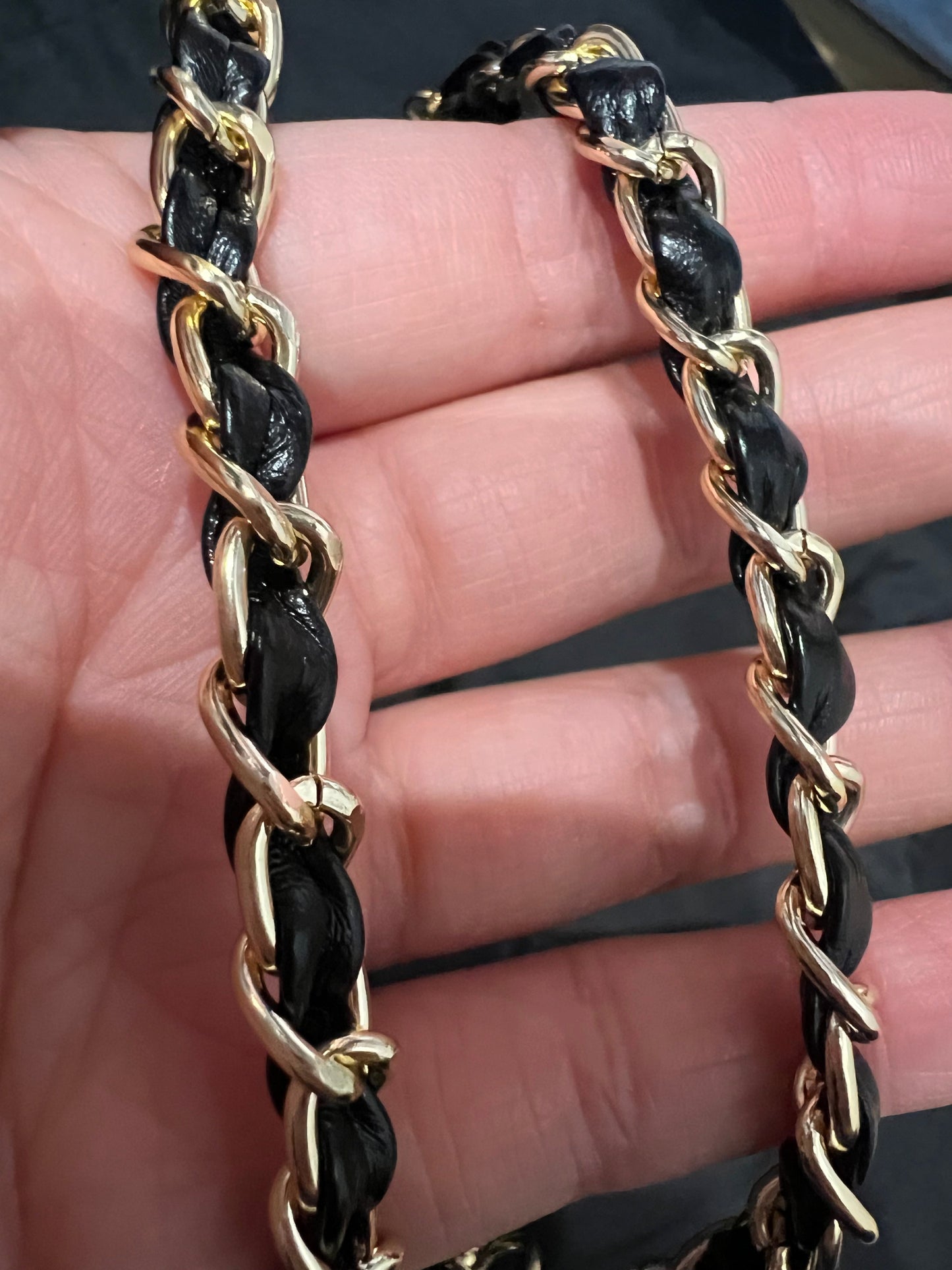 Upcycled Chanel CC charm choker