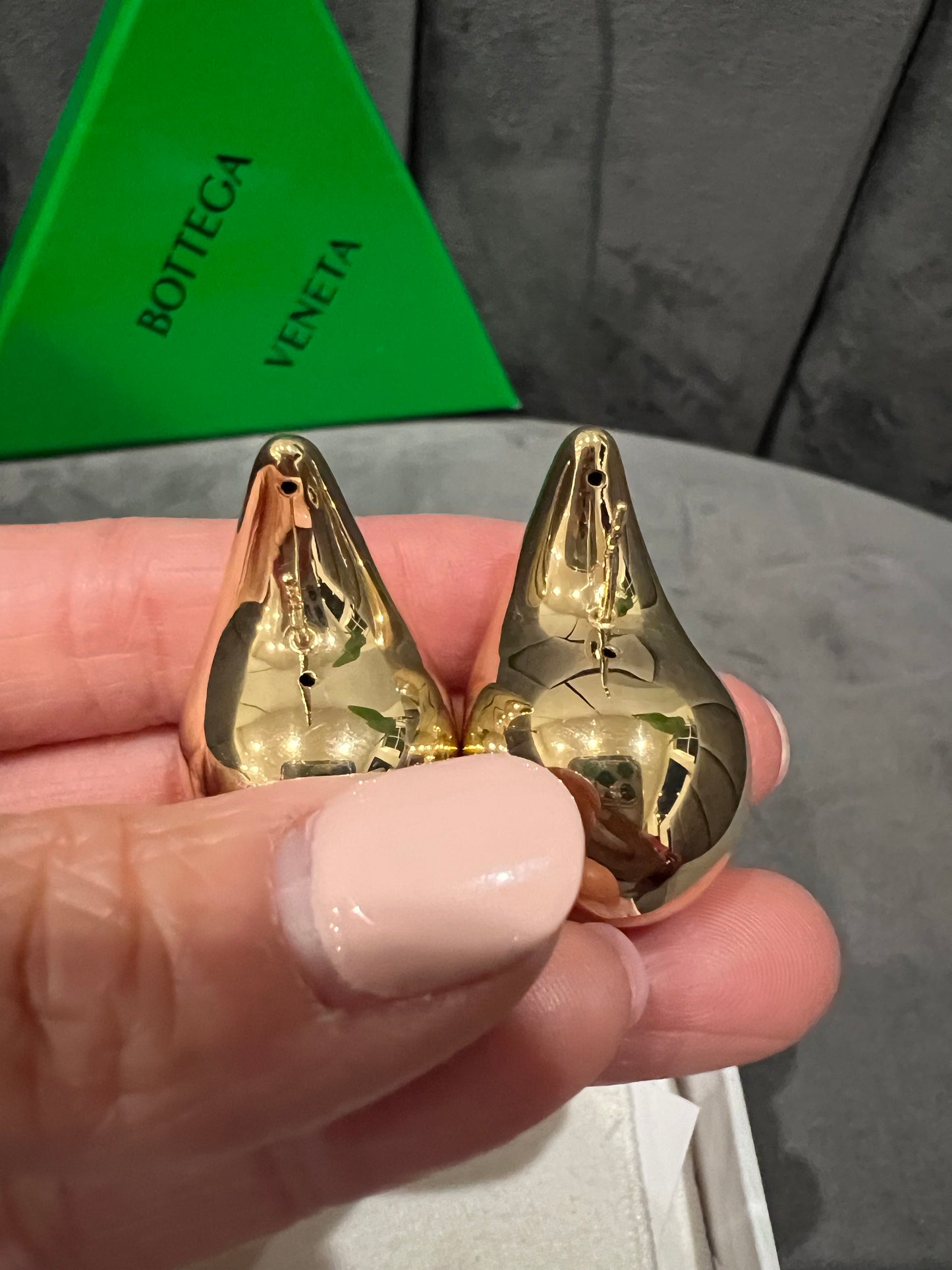 Bottega Veneta Drop Earrings in gold