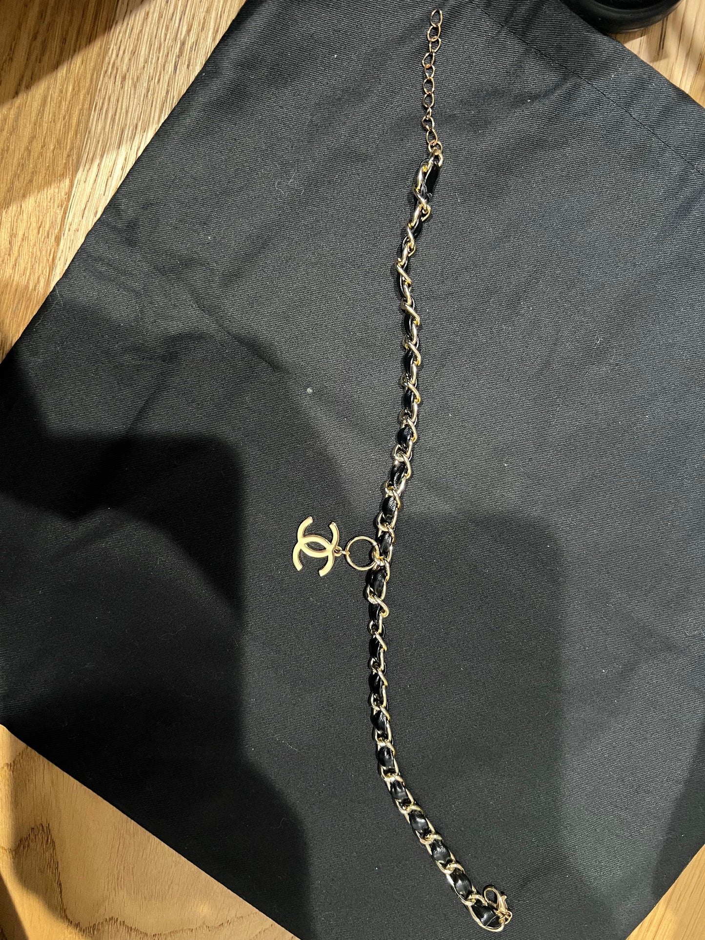 Upcycled Chanel CC charm choker
