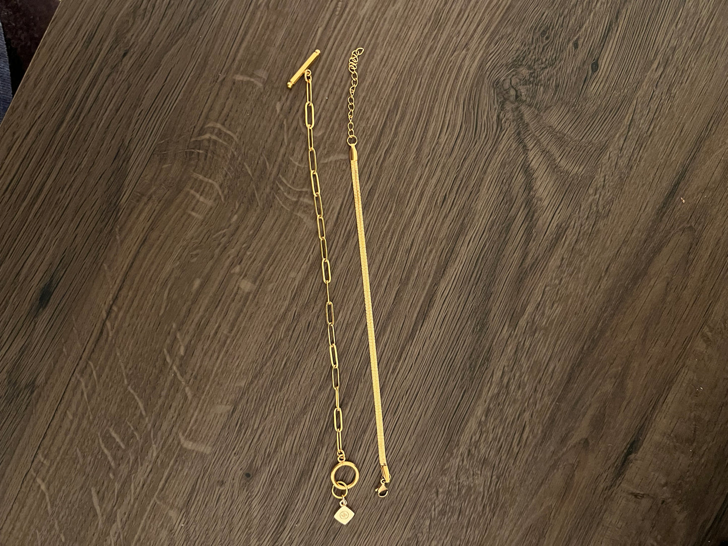 Upcycled Chanel CC charm bracelet - Toggle paperclip