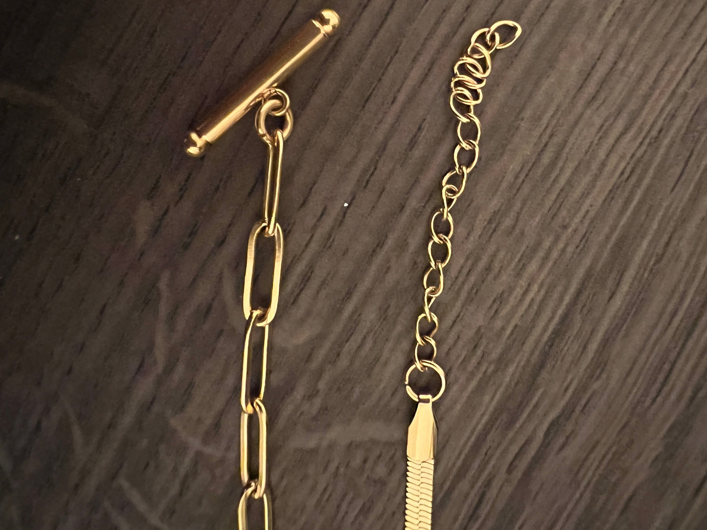 Upcycled Chanel CC charm bracelet - Toggle paperclip