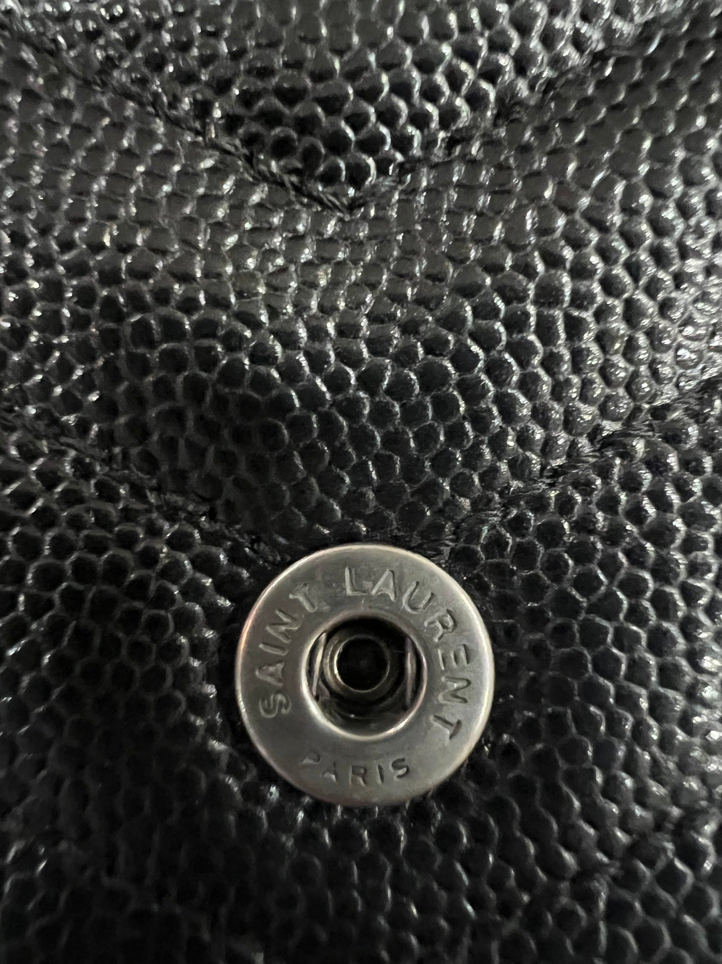 YSL cassandre all black wallet on chain