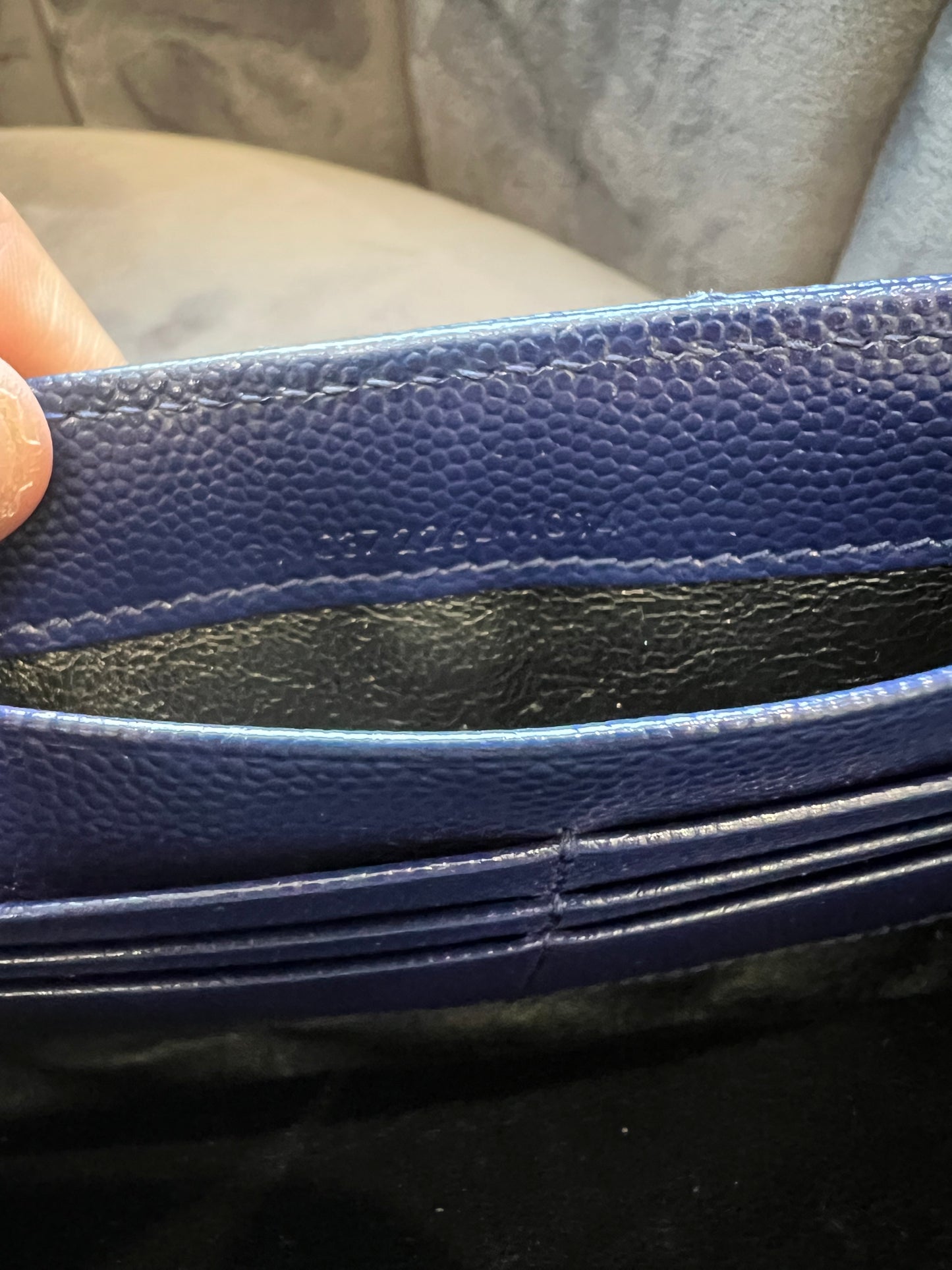 YSL monogram envelope flap wallet on chain