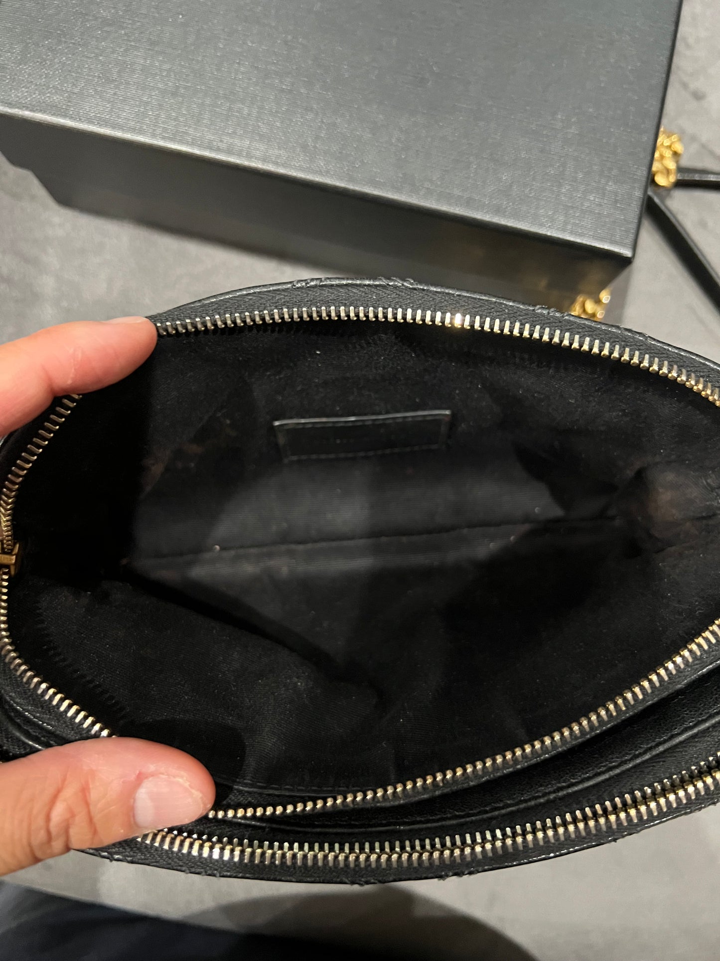 Yves Saint Laurent Becky double zip crossbody bag