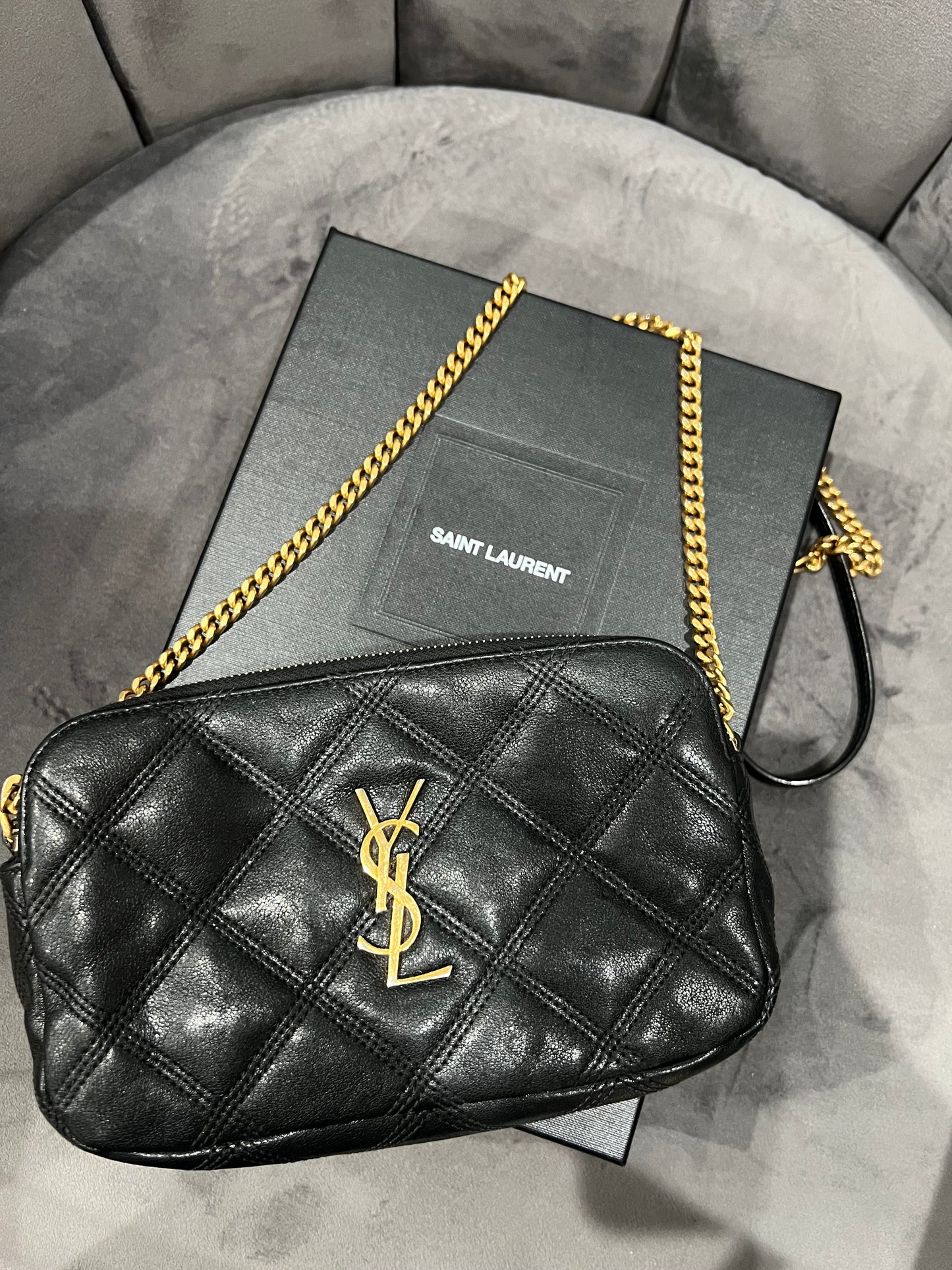 Yves Saint Laurent Becky double zip crossbody bag
