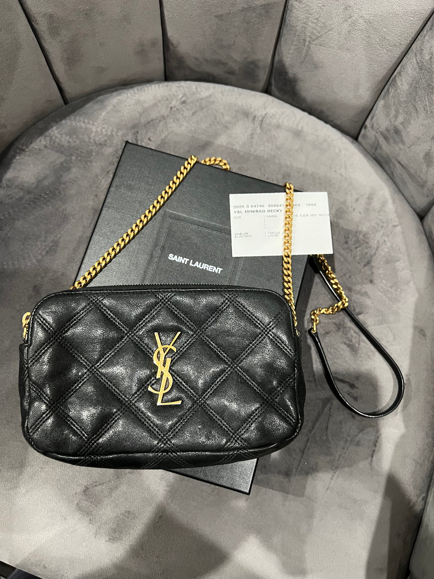 Yves Saint Laurent Becky double zip crossbody bag