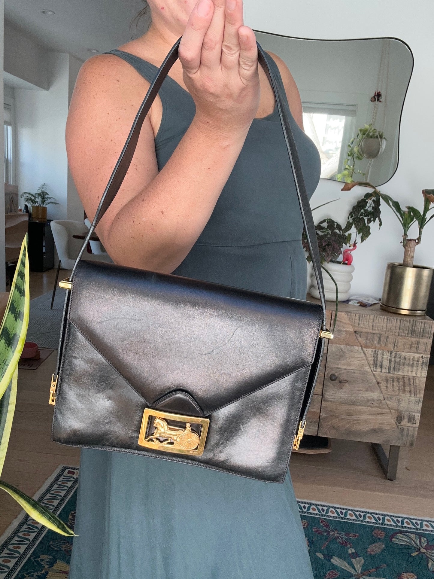 Celine vintage horse carriage bag