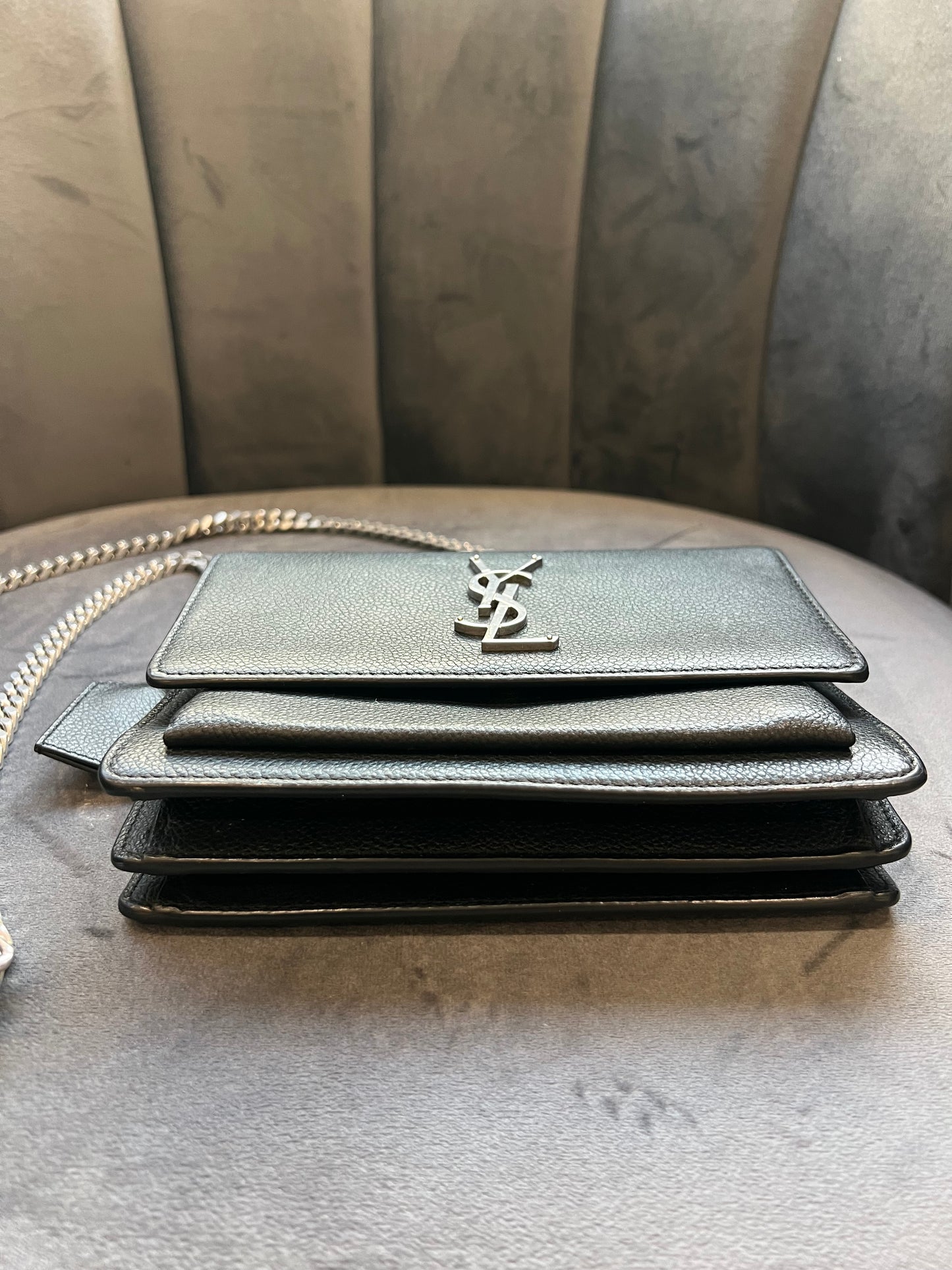 Yves Saint Laurent Sunset grained bag
